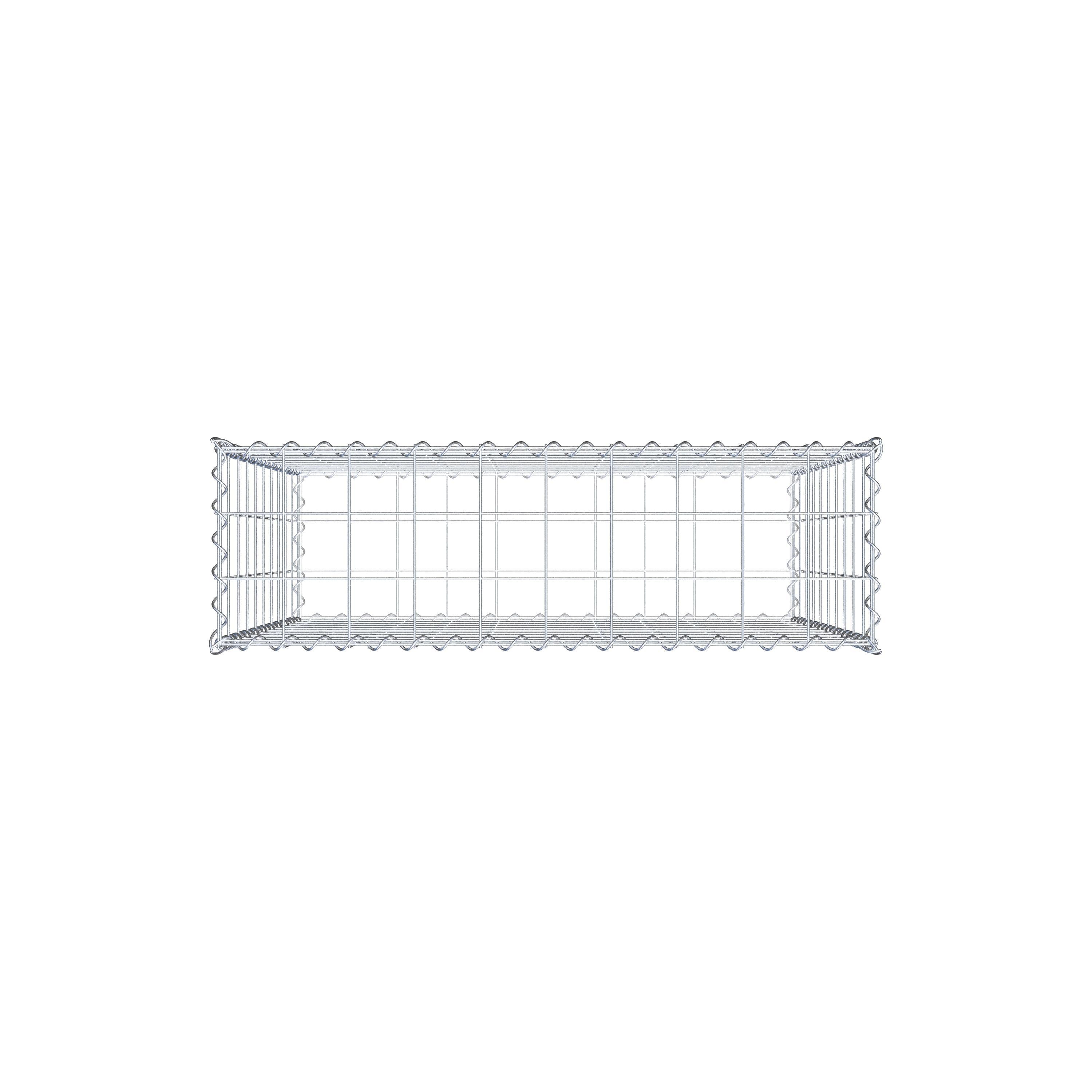 Gabion 100 cm x 100 cm x 30 cm (L x H x P), mailles 10 cm x 10 cm, spirale