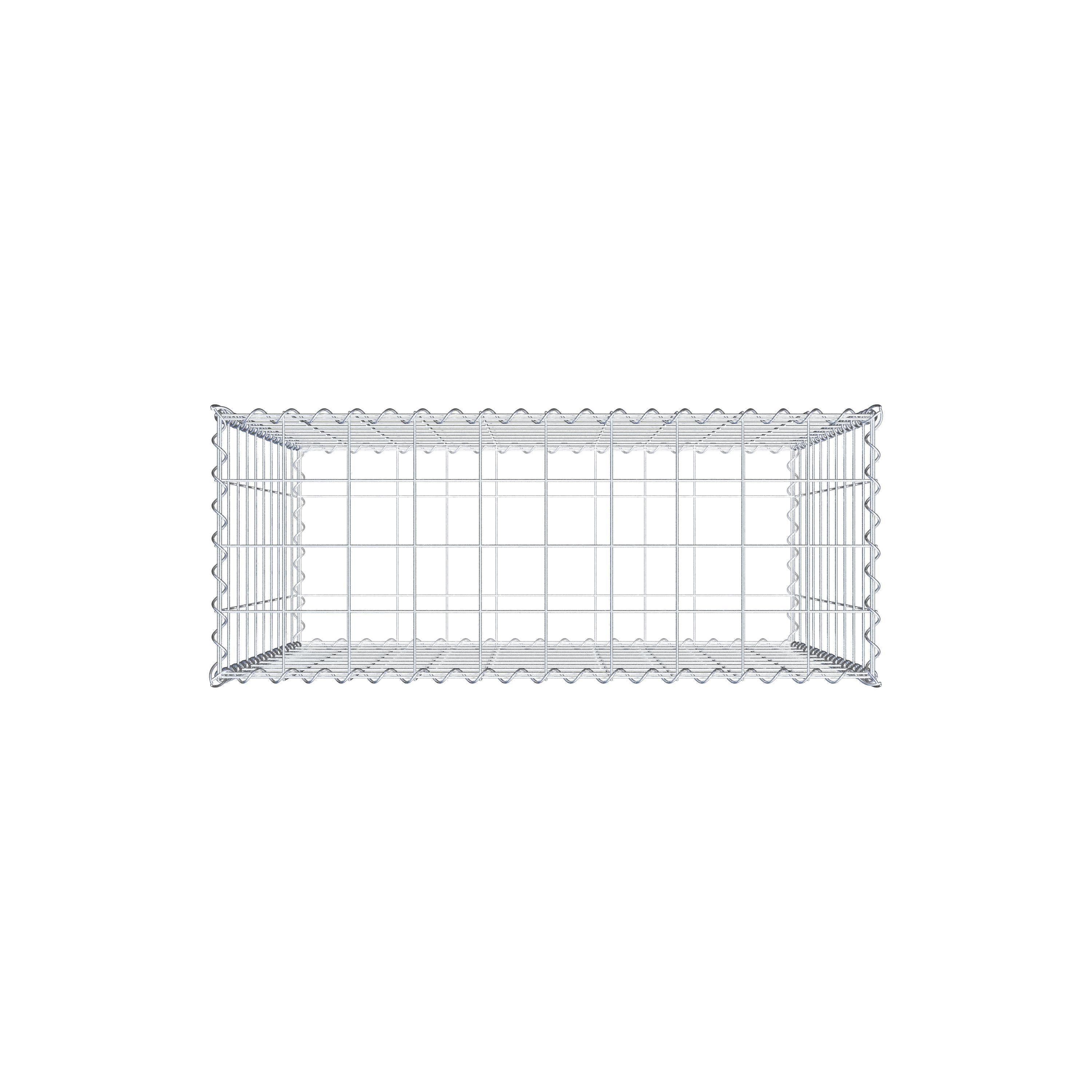 Gabion 100 cm x 100 cm x 40 cm (L x H x P), mailles 10 cm x 10 cm, spirale