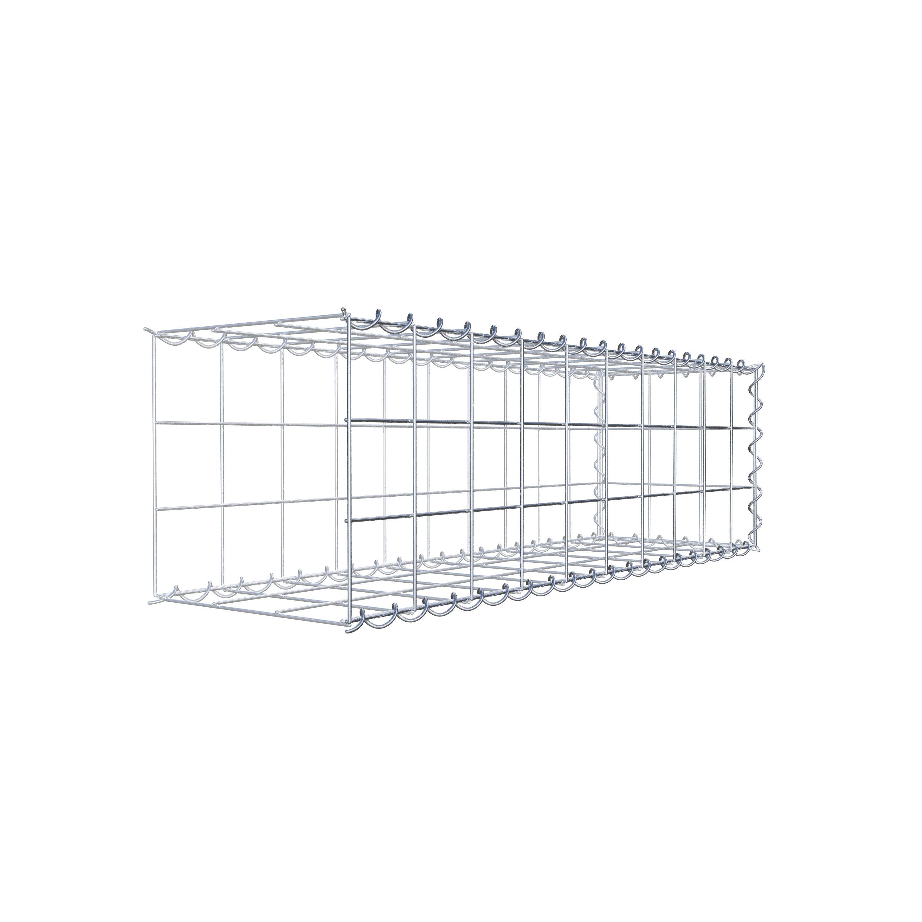 Anbaugabione Typ 2 100 cm x 30 cm x 30 cm (L x H x T), Maschenweite 10 cm x 10 cm, Spirale