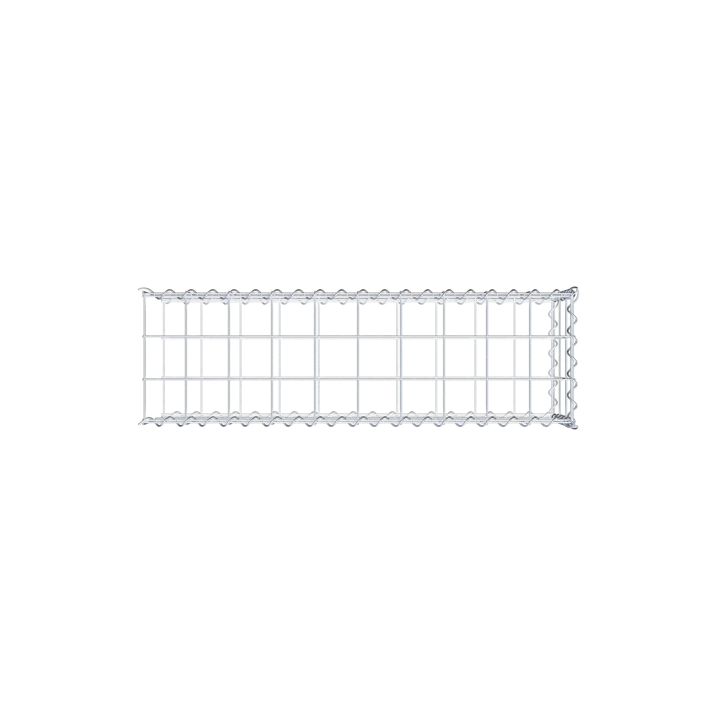 Anbaugabione Typ 2 100 cm x 30 cm x 30 cm (L x H x T), Maschenweite 10 cm x 10 cm, Spirale