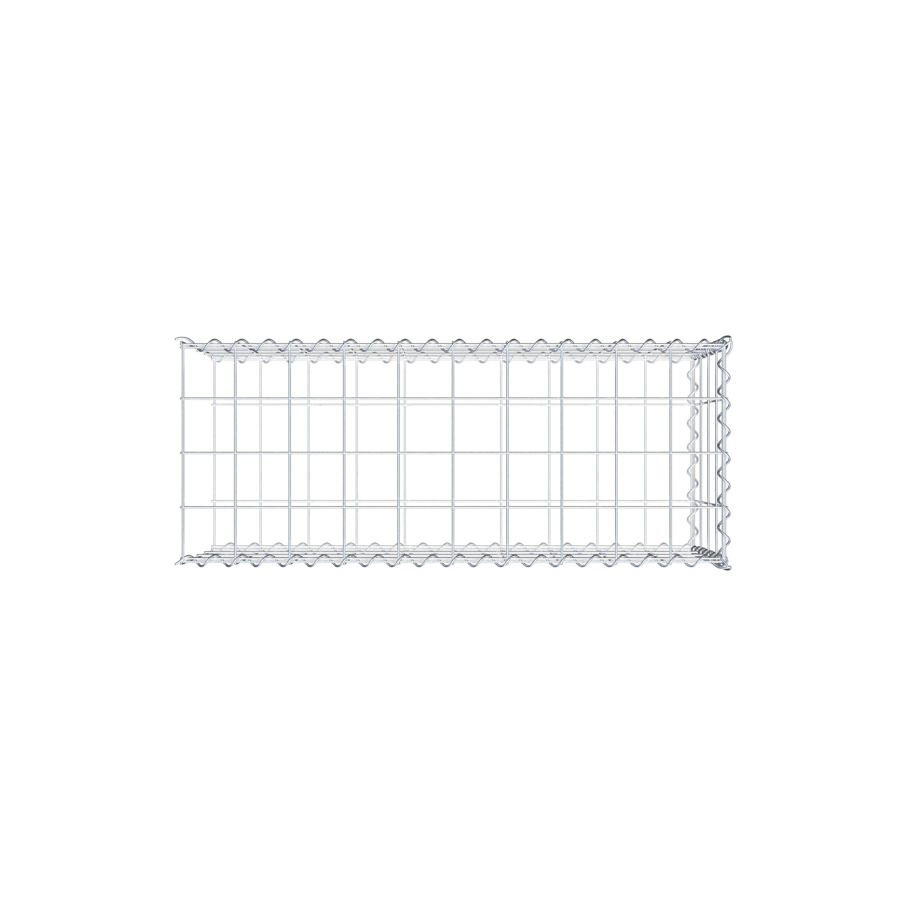 Gavión complementario tipo 2 100 cm x 40 cm x 40 cm (L x A x P), malla 10 cm x 10 cm, espiral