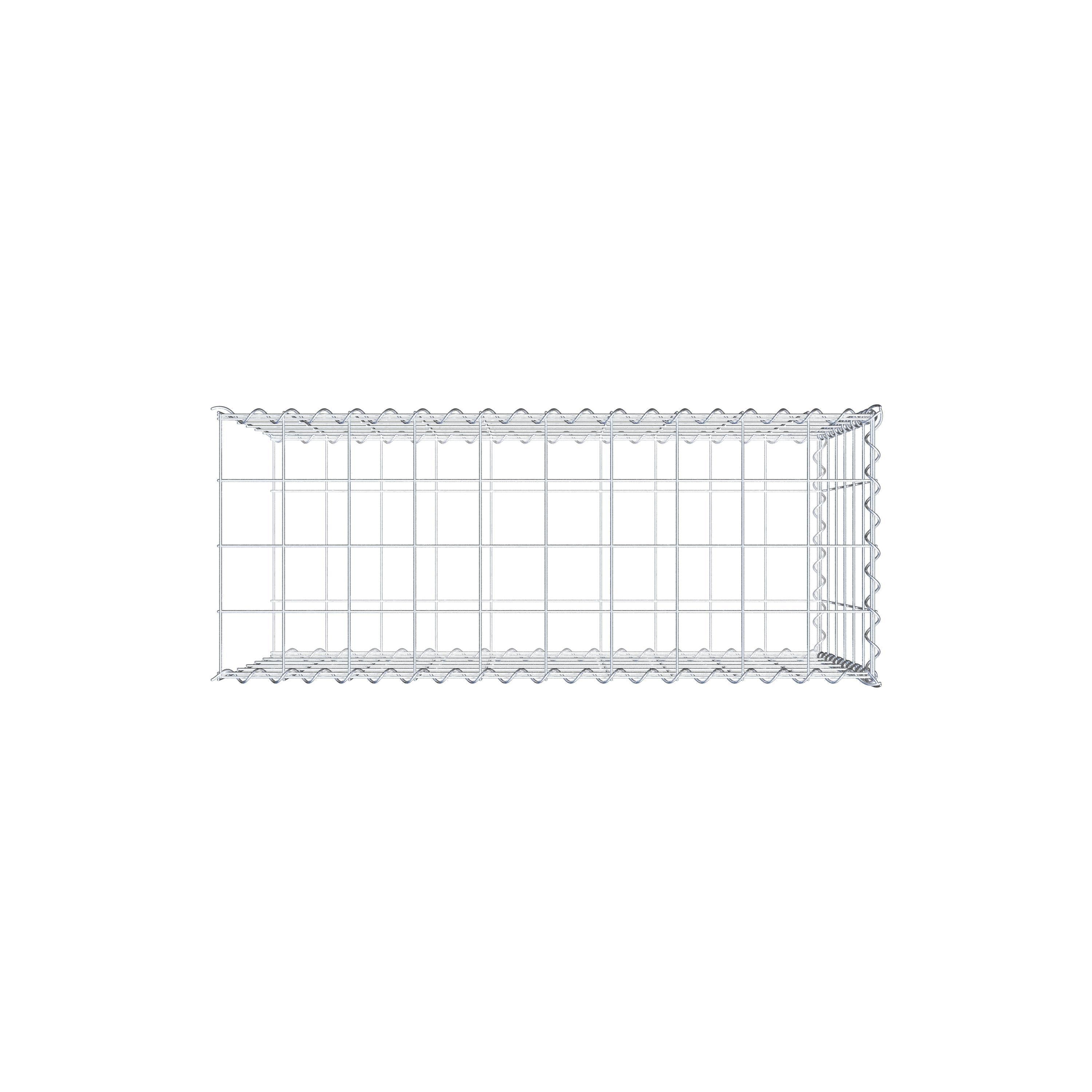 Add-on schanskorf type 2 100 cm x 60 cm x 40 cm (L x H x D), maaswijdte 10 cm x 10 cm, spiraal