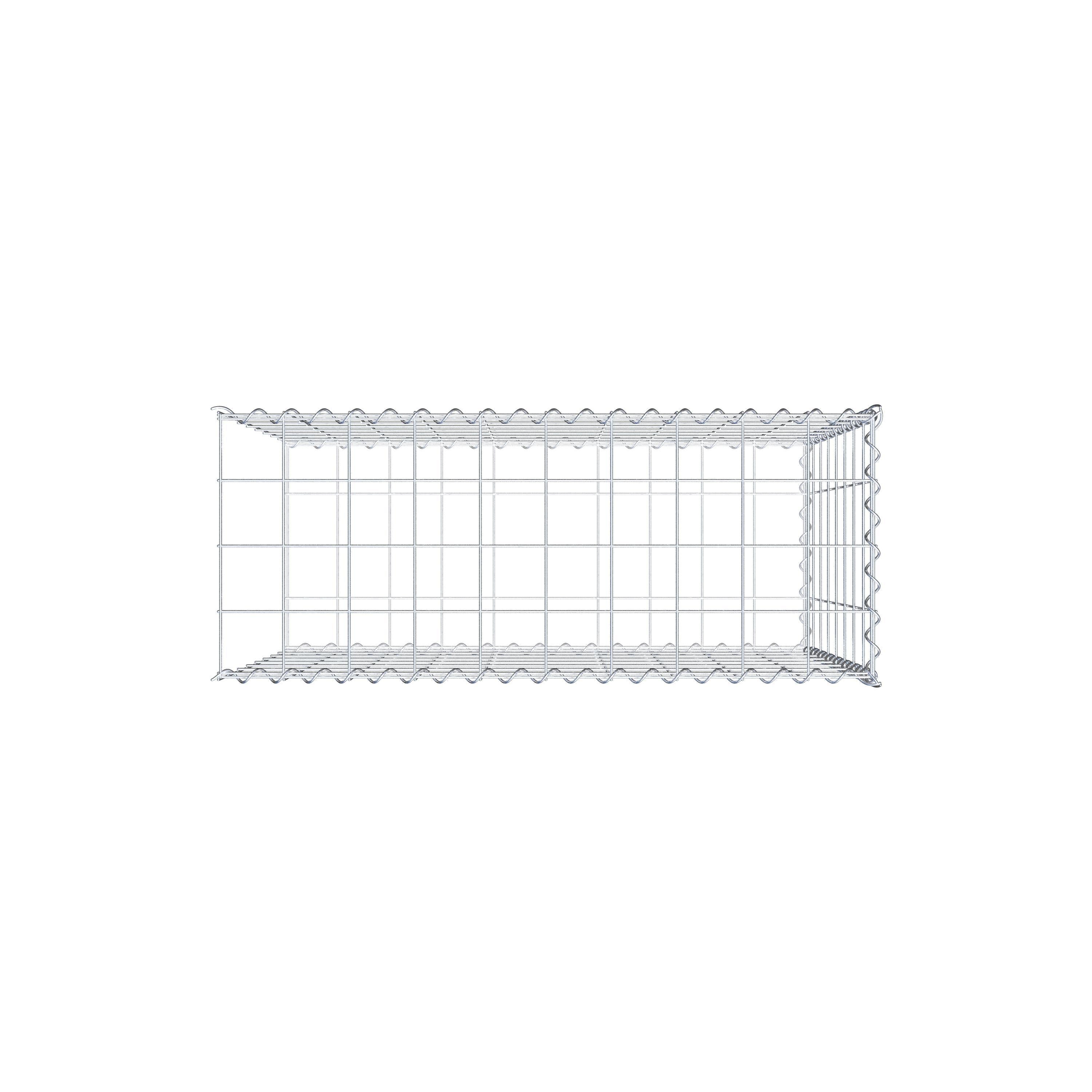 Gavión complementario tipo 2 100 cm x 80 cm x 40 cm (L x A x P), malla 10 cm x 10 cm, espiral
