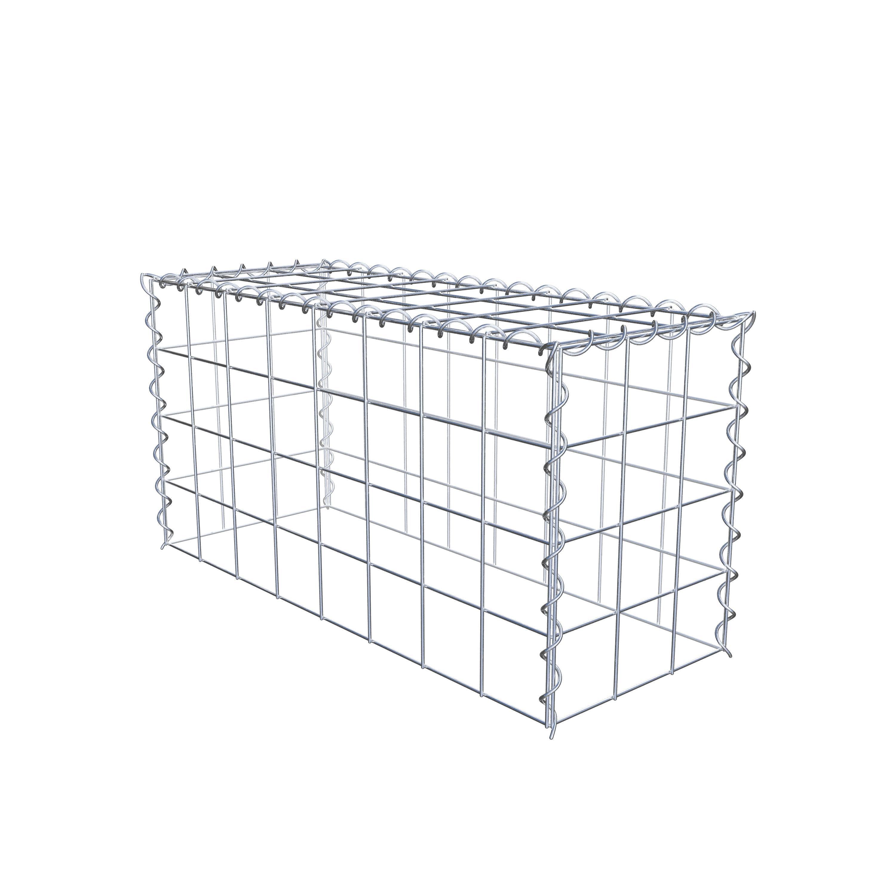 Gabion rapporté type 3 80 cm x 40 cm x 30 cm (L x H x P), mailles 10 cm x 10 cm, spirale
