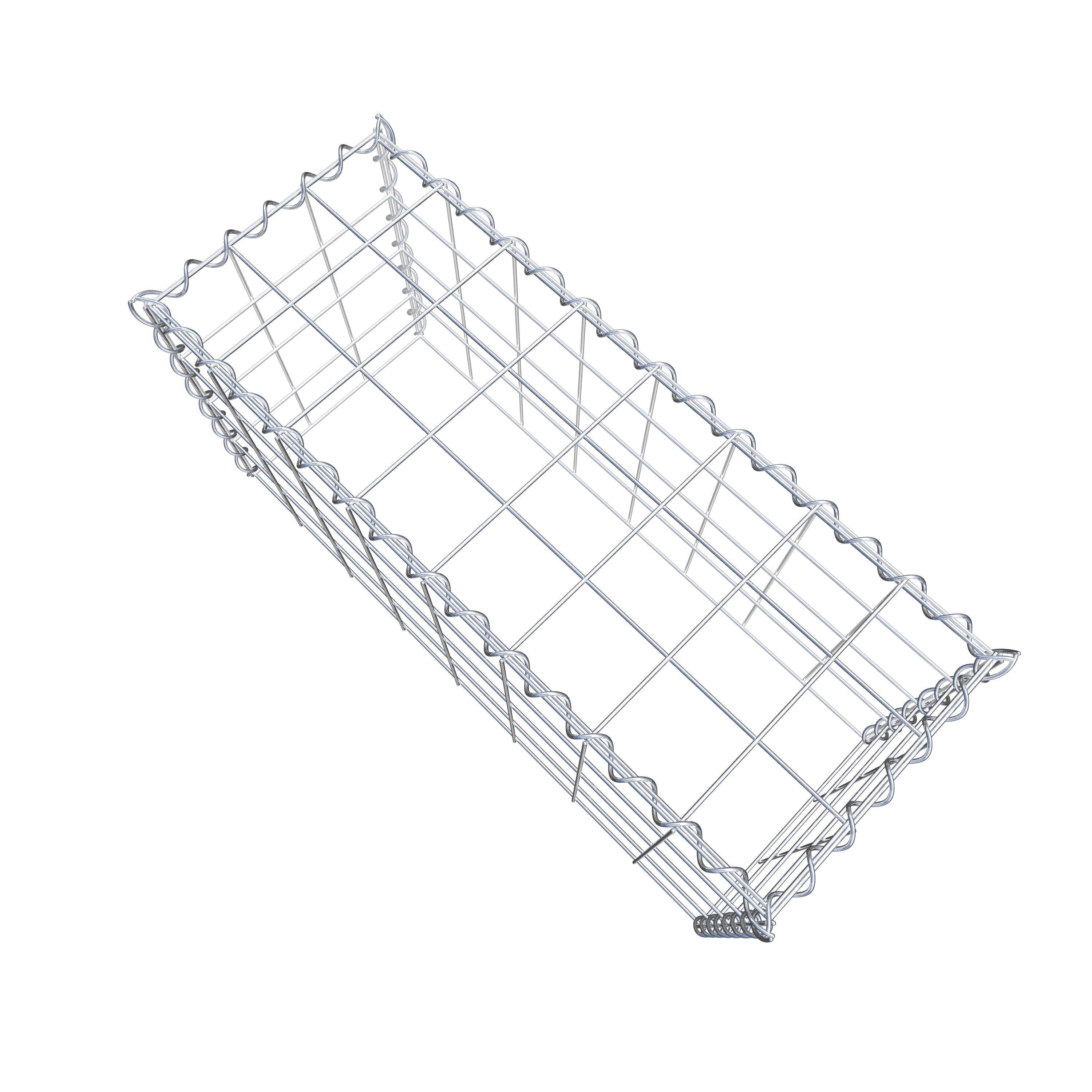 Gabion rapporté type 3 80 cm x 40 cm x 30 cm (L x H x P), mailles 10 cm x 10 cm, spirale