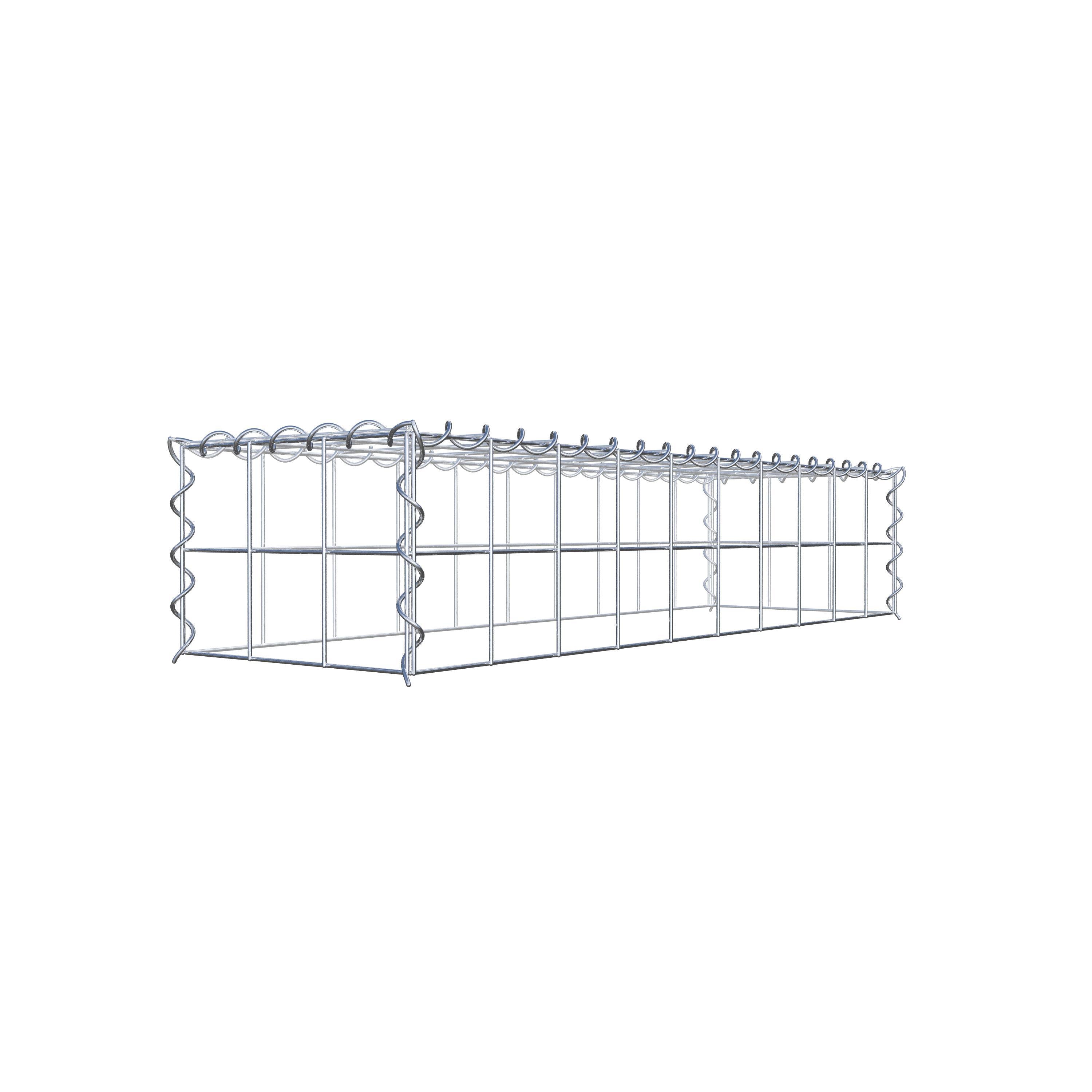 Gavión complementario tipo 3 100 cm x 20 cm x 30 cm (L x A x P), malla 10 cm x 10 cm, espiral