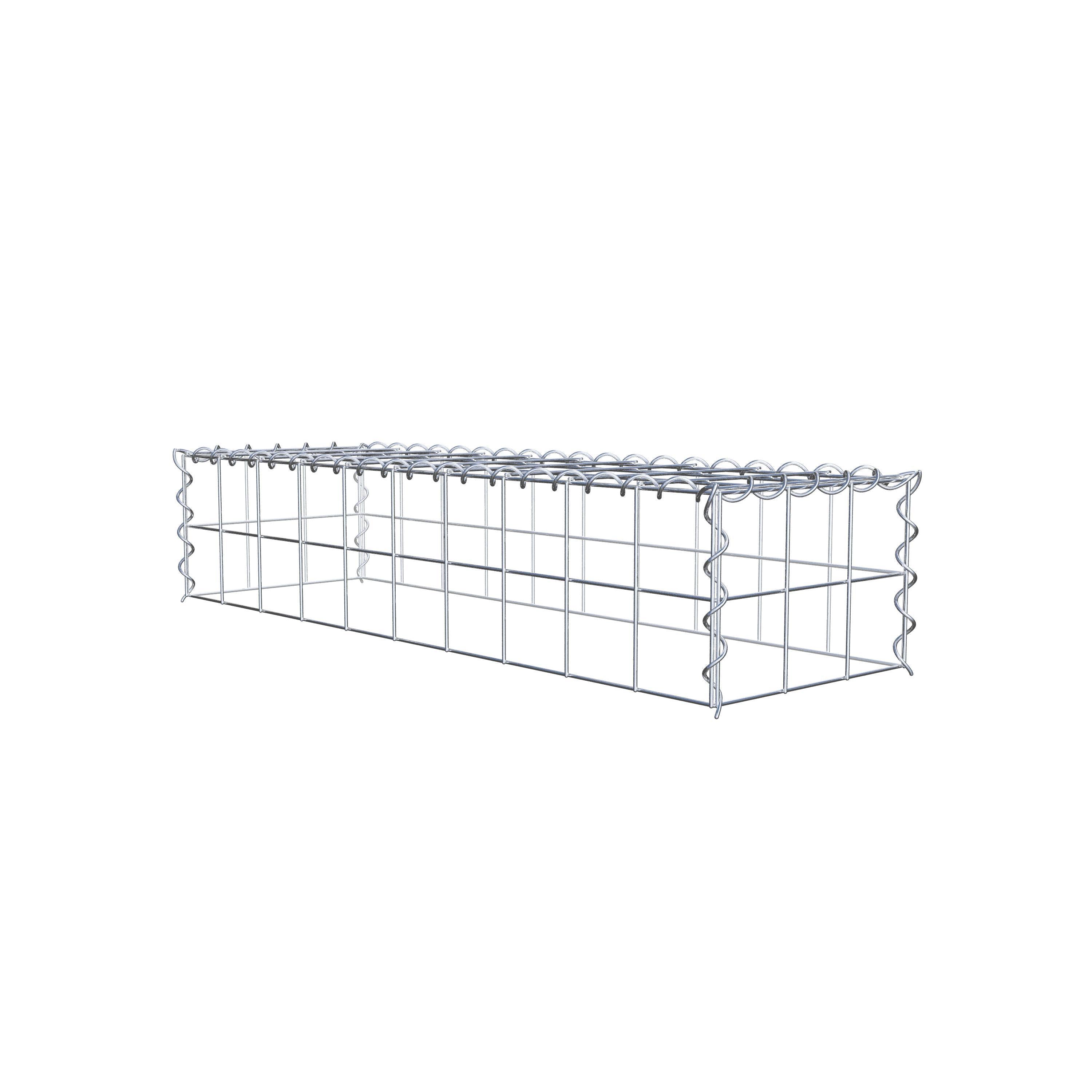 Gavión complementario tipo 3 100 cm x 20 cm x 30 cm (L x A x P), malla 10 cm x 10 cm, espiral