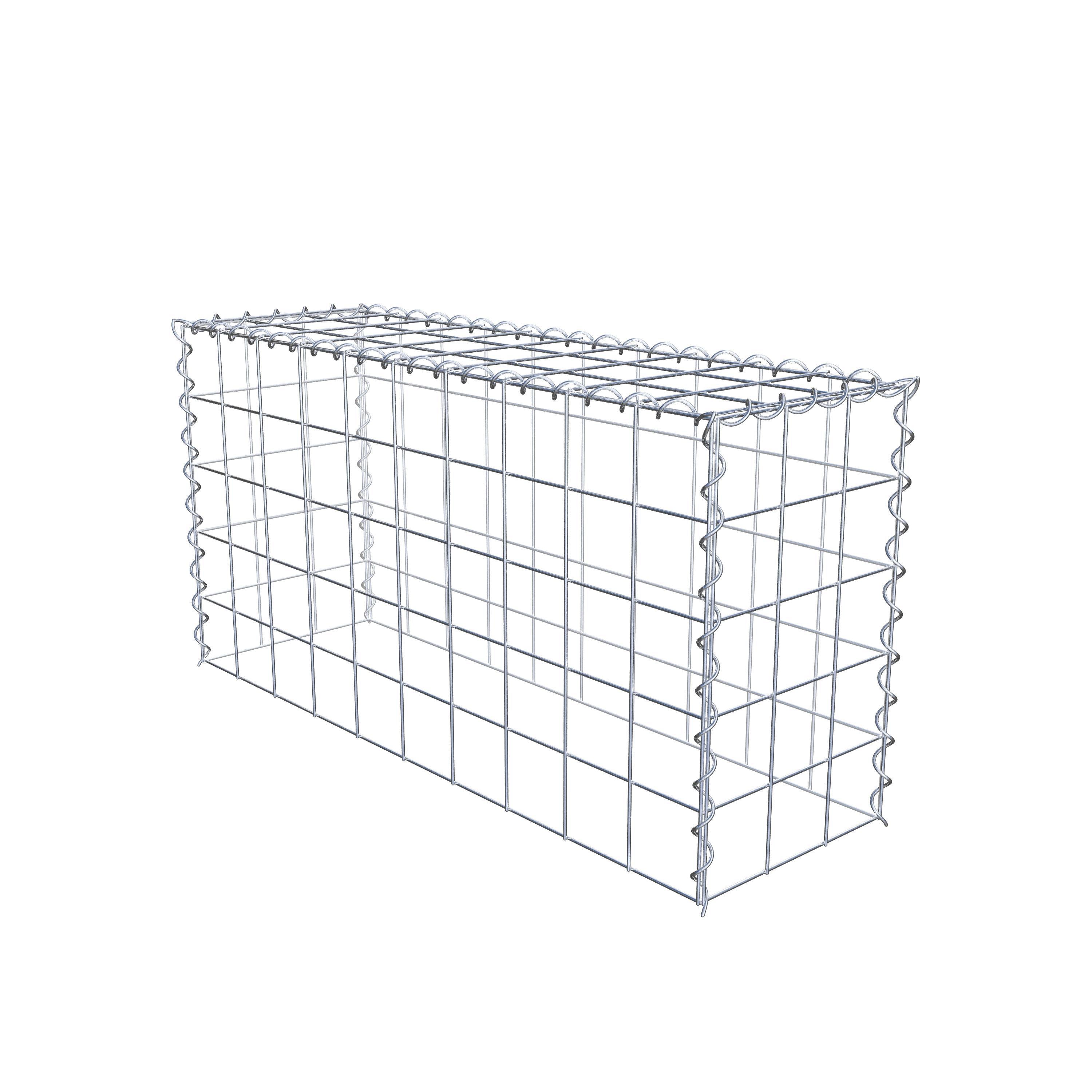 Gabion rapporté type 3 100 cm x 50 cm x 30 cm (L x H x P), mailles 10 cm x 10 cm, spirale