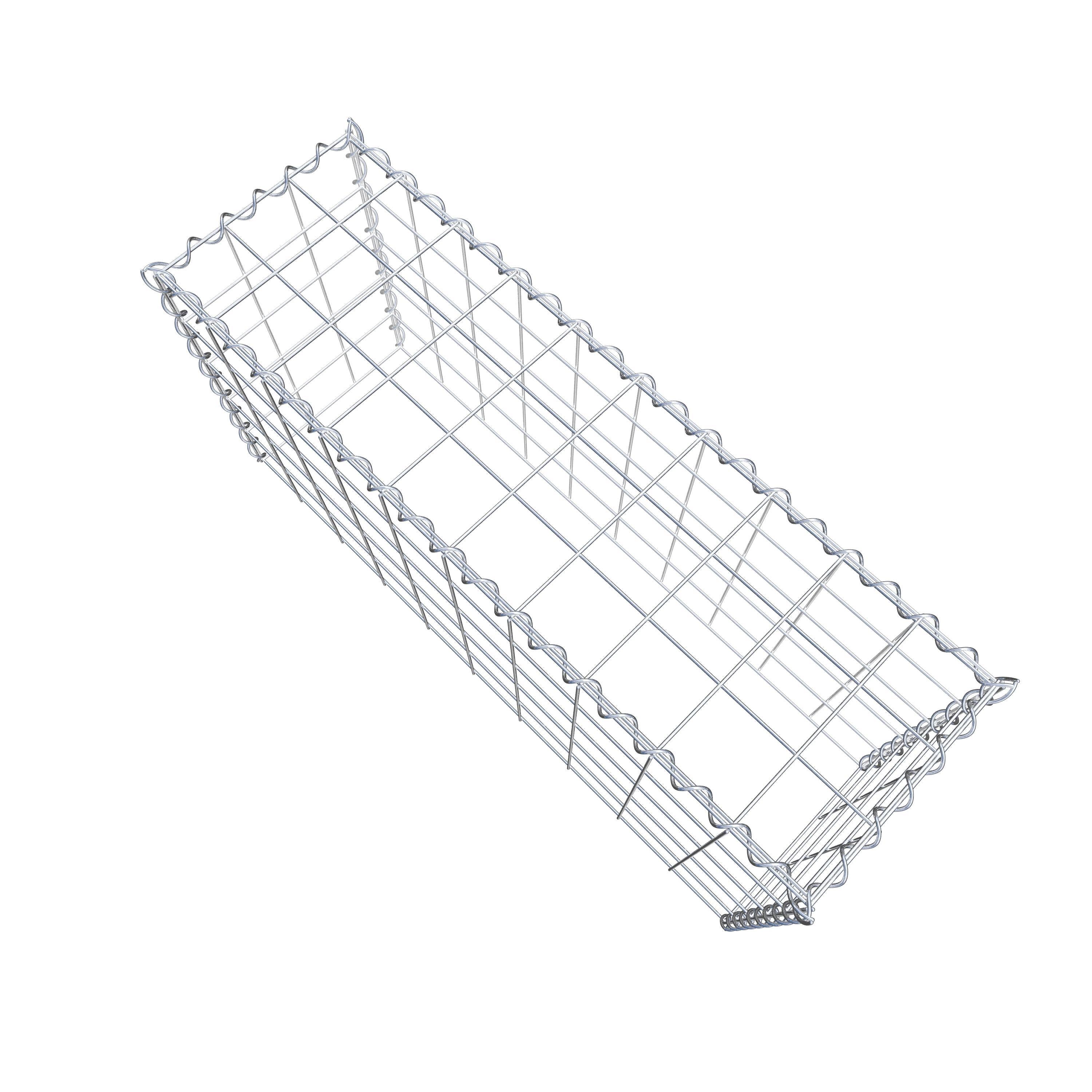 Gabion rapporté type 3 100 cm x 50 cm x 30 cm (L x H x P), mailles 10 cm x 10 cm, spirale