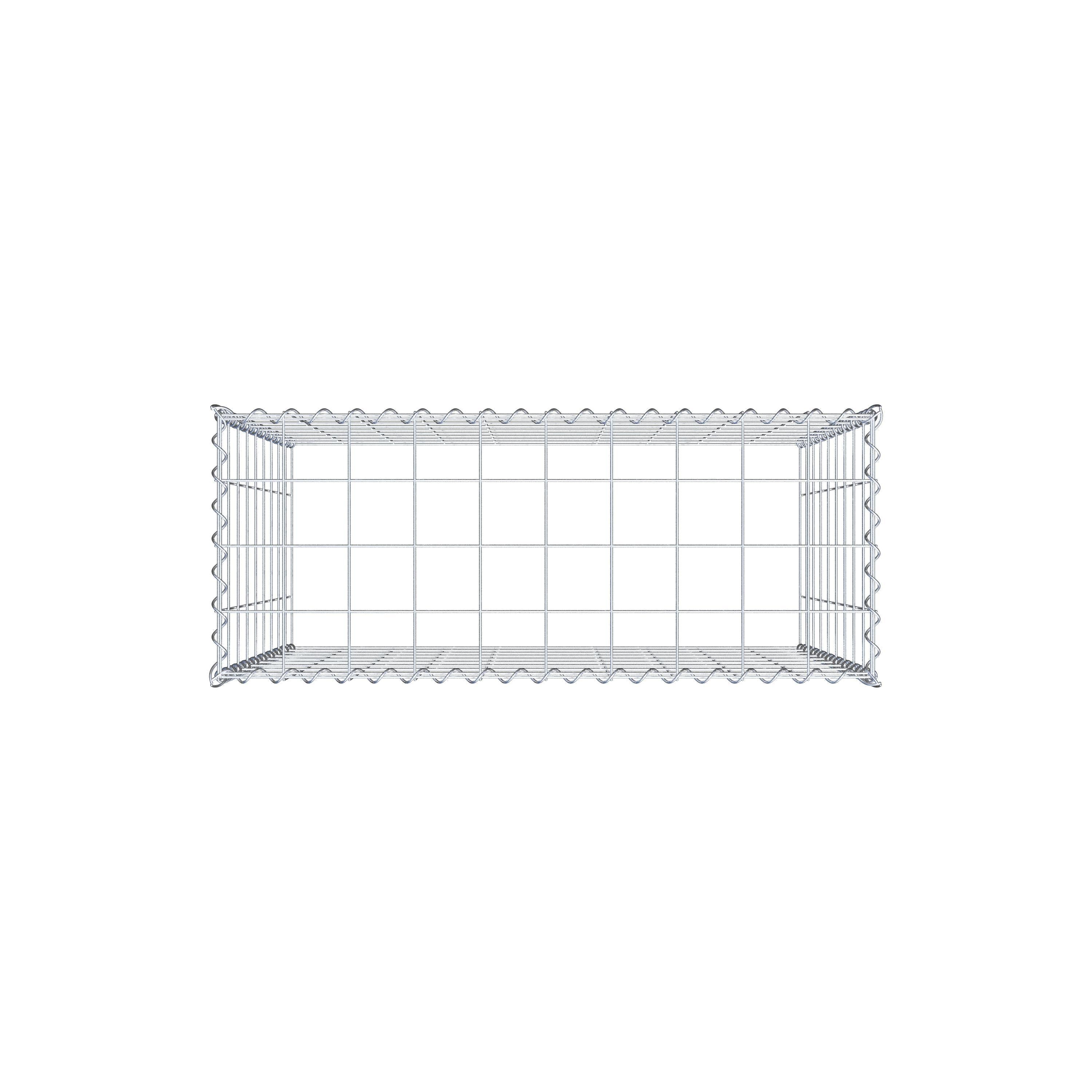 Gabion rapporté type 3 100 cm x 90 cm x 40 cm (L x H x P), mailles 10 cm x 10 cm, spirale