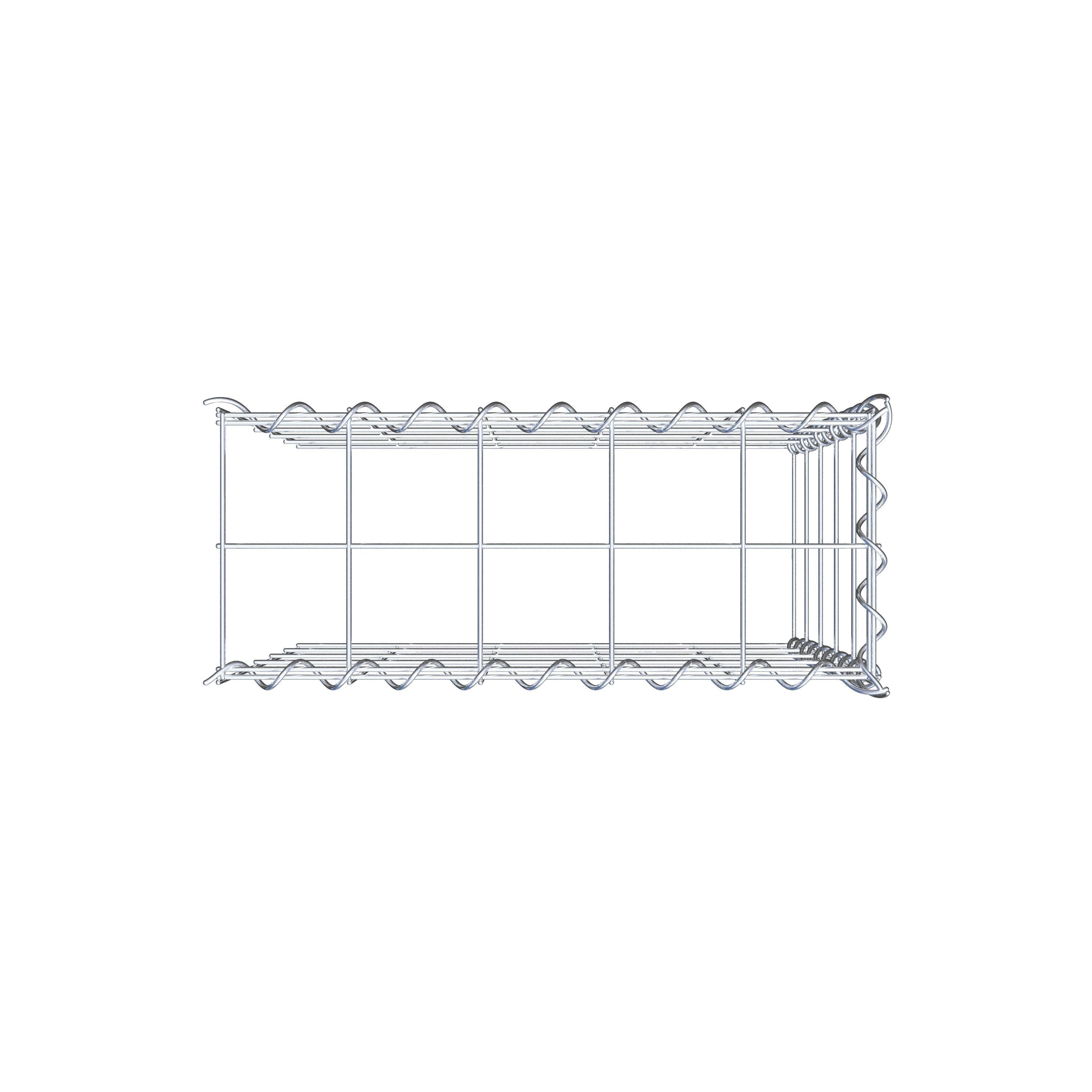 Gabion rapporté type 4 50 cm x 50 cm x 20 cm (L x H x P), mailles 10 cm x 10 cm, spirale