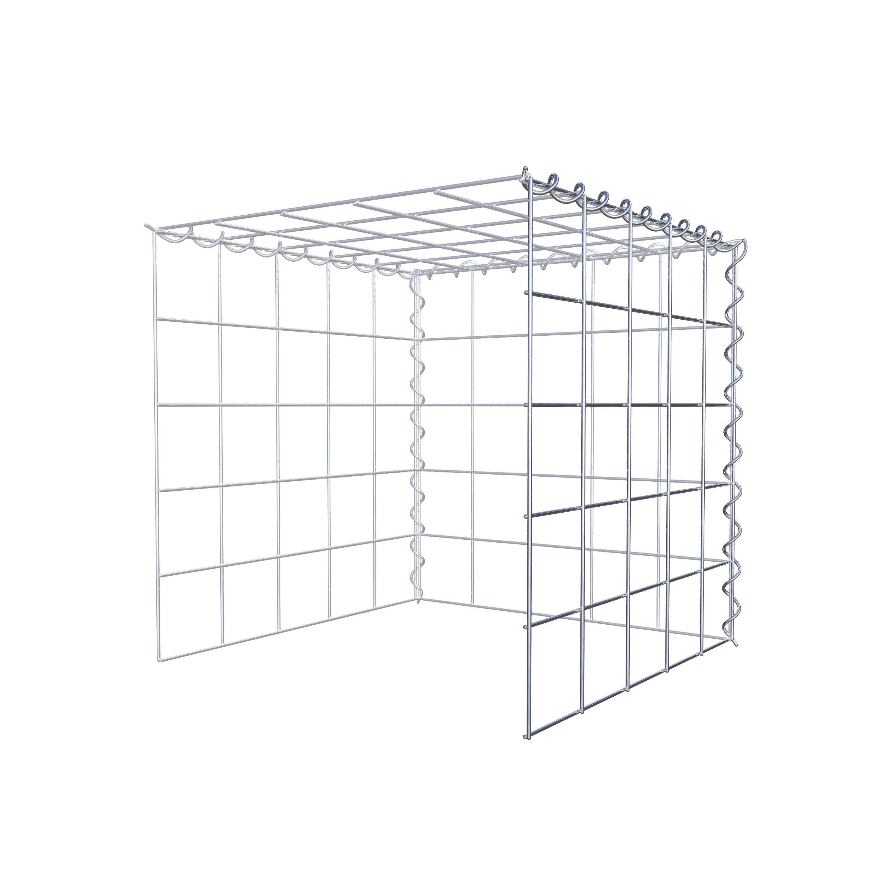 Fourche rapportée type 4 50 cm x 50 cm x 50 cm (L x H x P), mailles 10 cm x 10 cm, spirale
