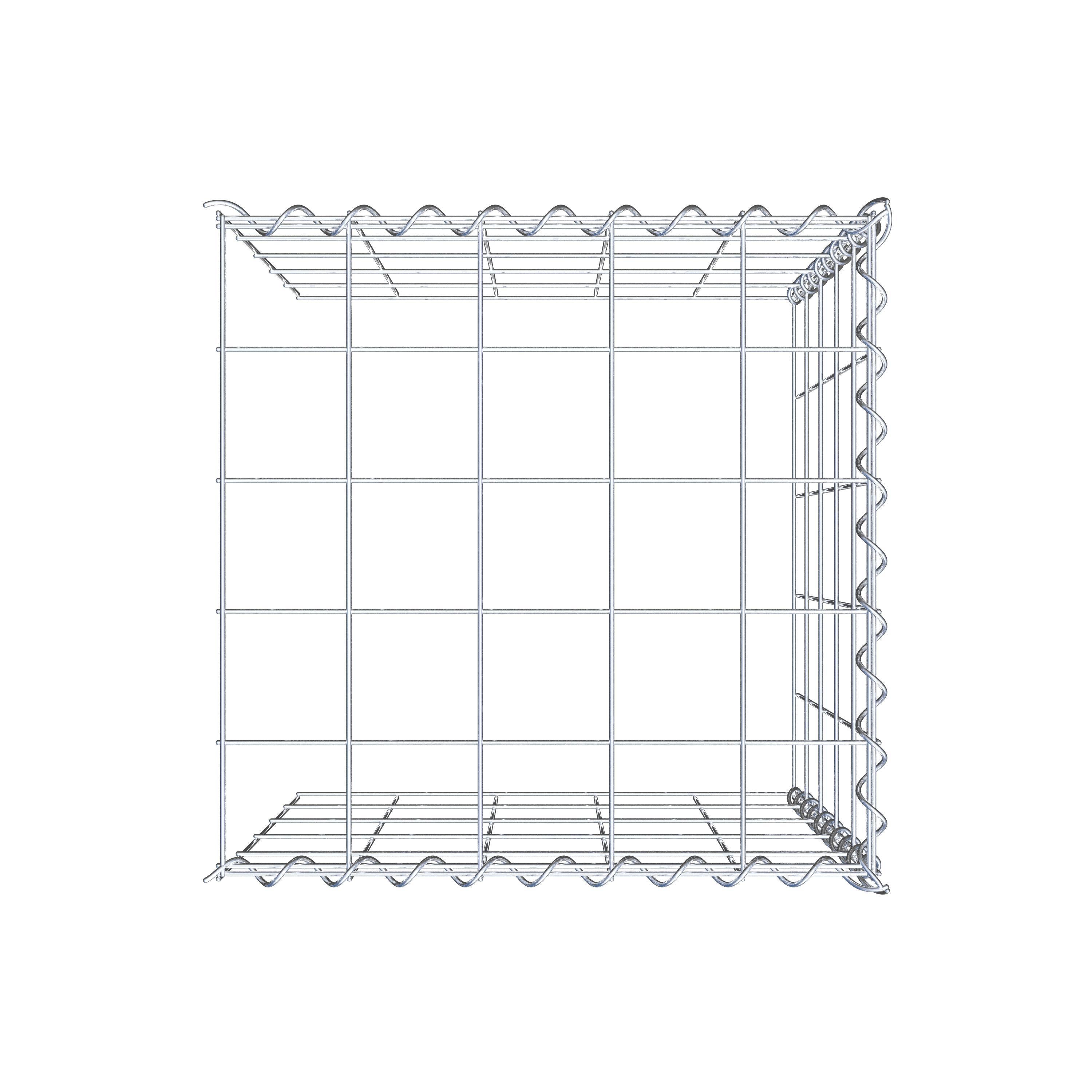 Fourche rapportée type 4 50 cm x 50 cm x 50 cm (L x H x P), mailles 10 cm x 10 cm, spirale