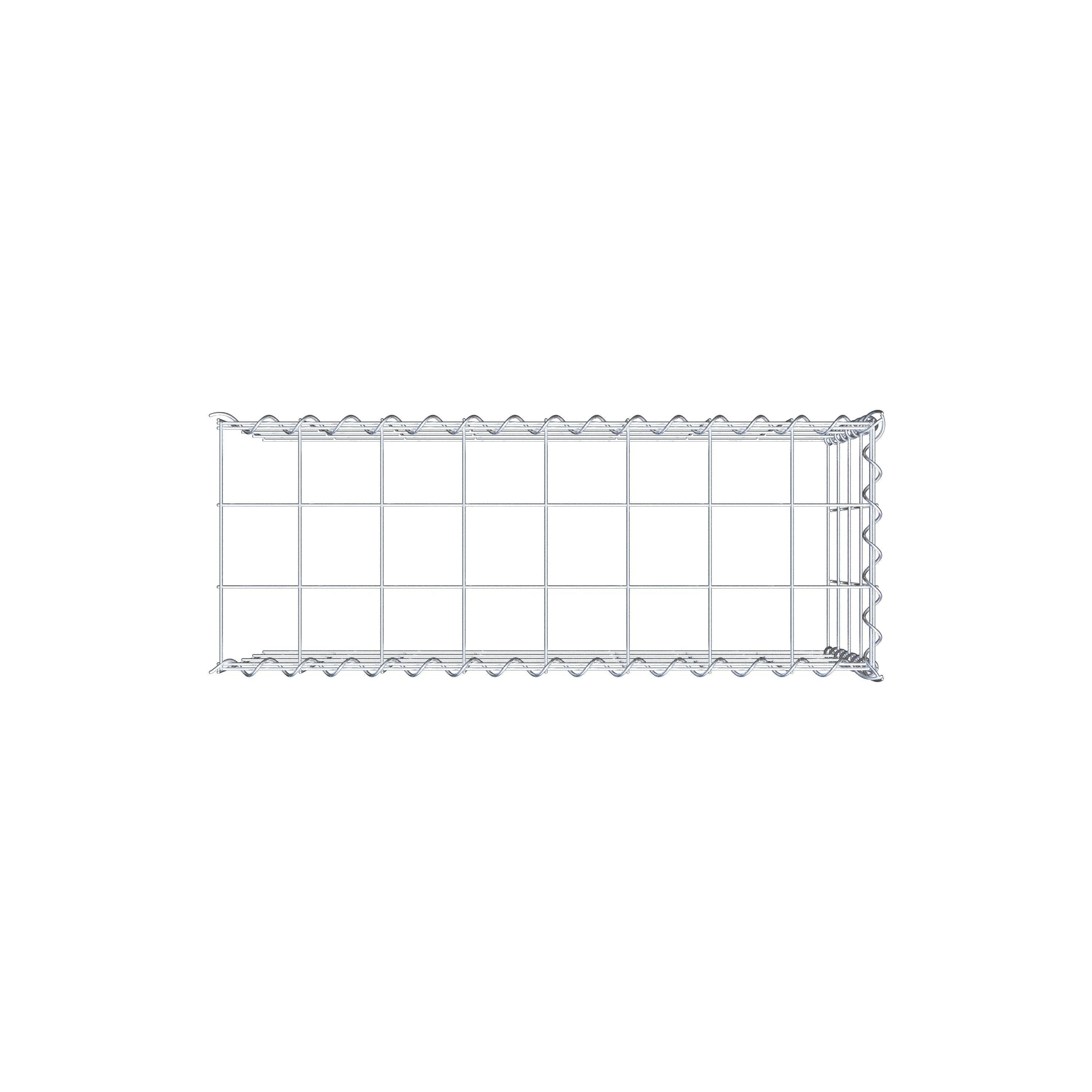 Opvokset gabion type 4 80 cm x 40 cm x 30 cm (L x H x D), maskestørrelse 10 cm x 10 cm, spiral