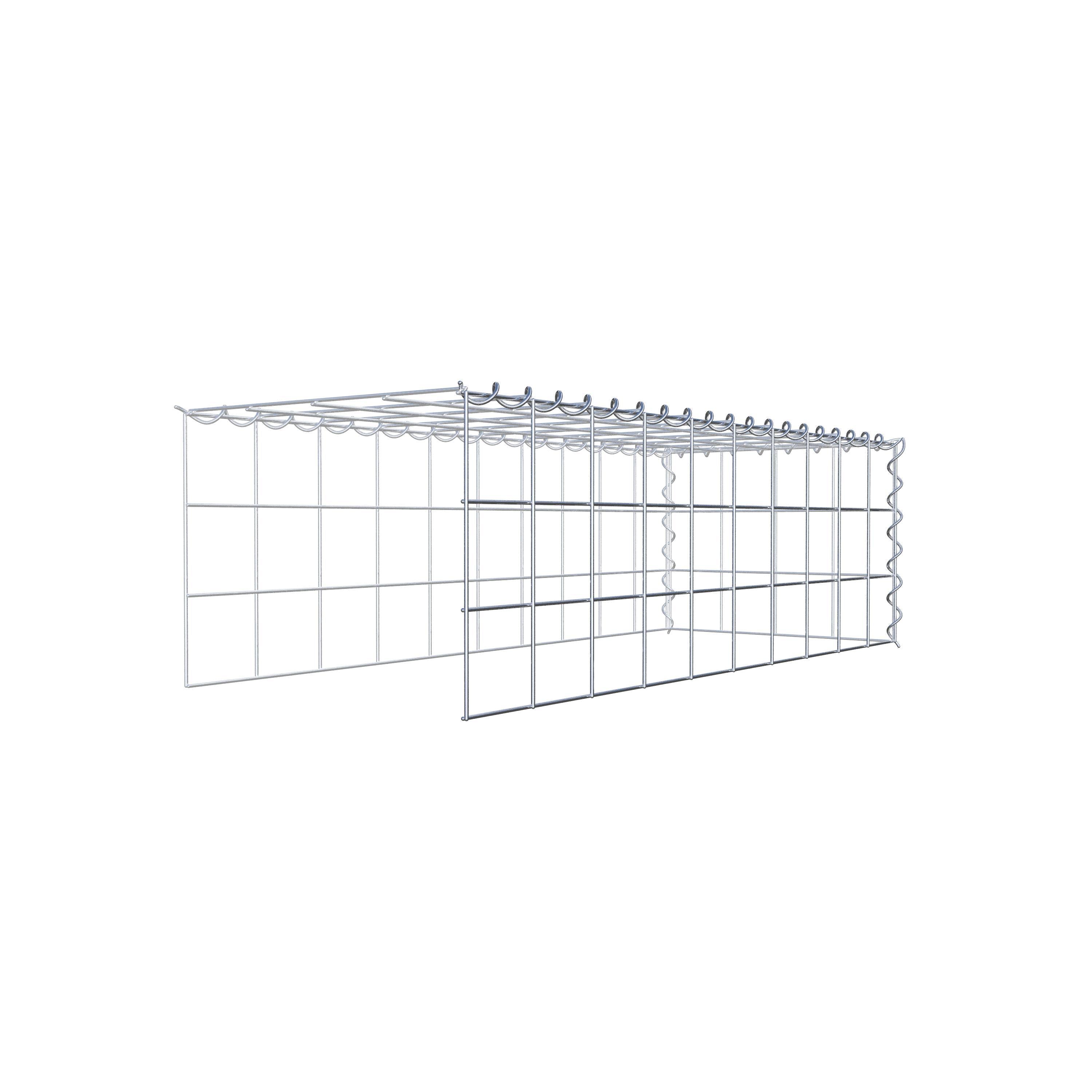 Gabion rapporté type 4 100 cm x 30 cm x 40 cm (L x H x P), mailles 10 cm x 10 cm, spirale