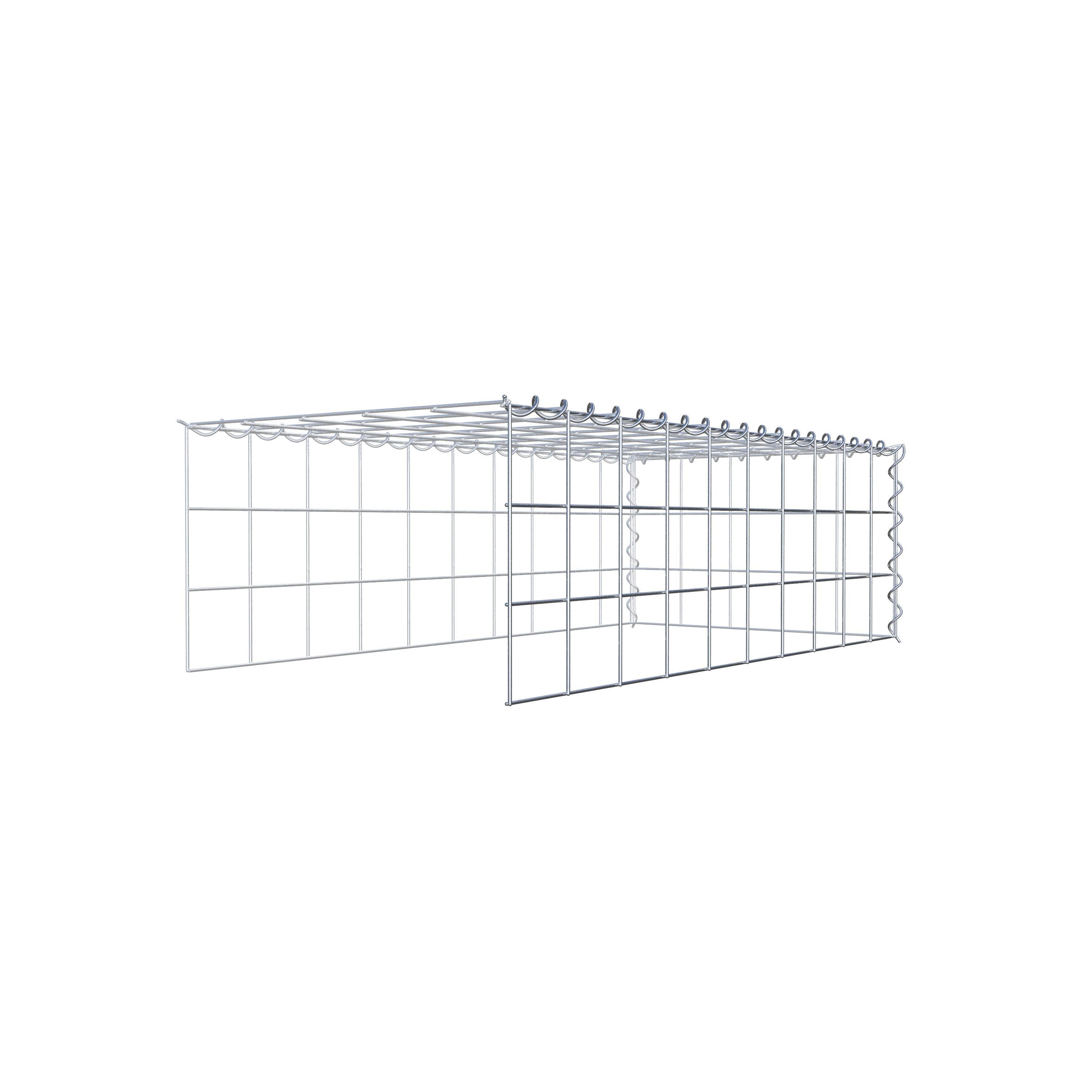 Gavión complementario tipo 4 100 cm x 30 cm x 50 cm (L x A x P), malla 10 cm x 10 cm, espiral