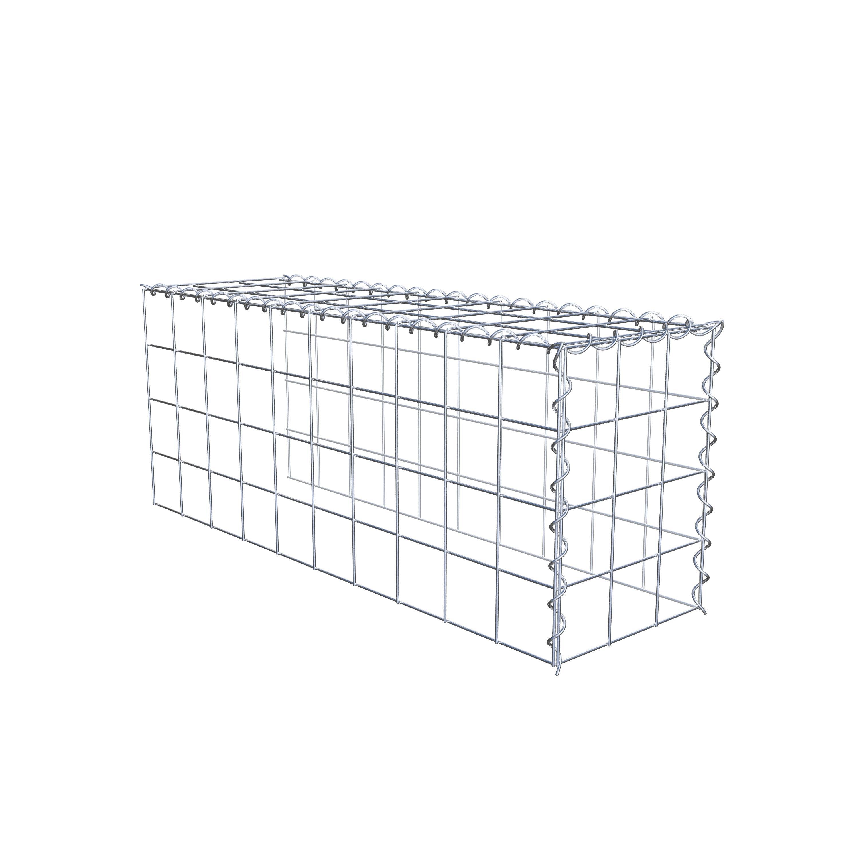 Gabião tipo 4 100 cm x 40 cm x 30 cm (C x A x P), malhagem 10 cm x 10 cm, espiral