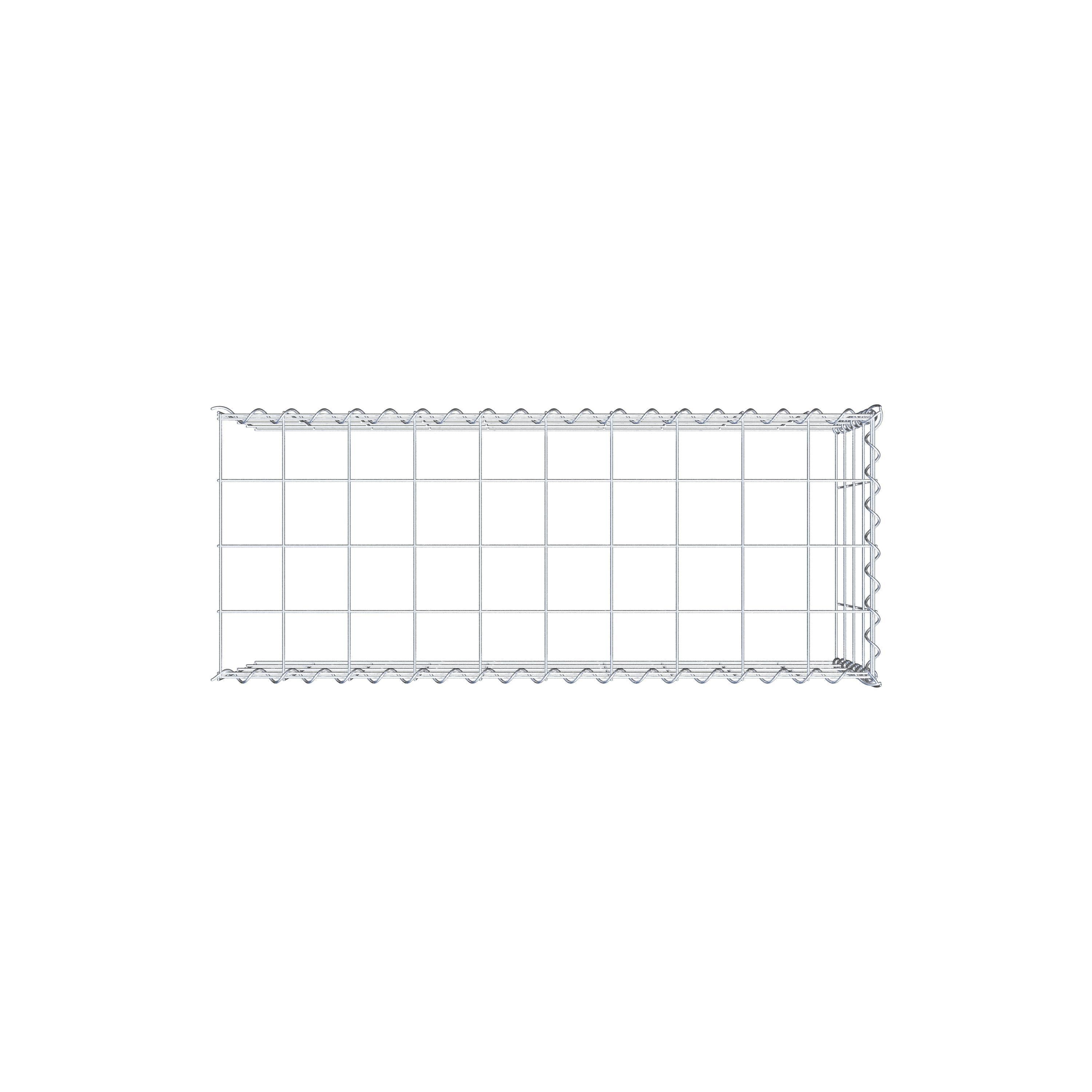 Gabion rapporté type 4 100 cm x 40 cm x 40 cm (L x H x P), mailles 10 cm x 10 cm, spirale