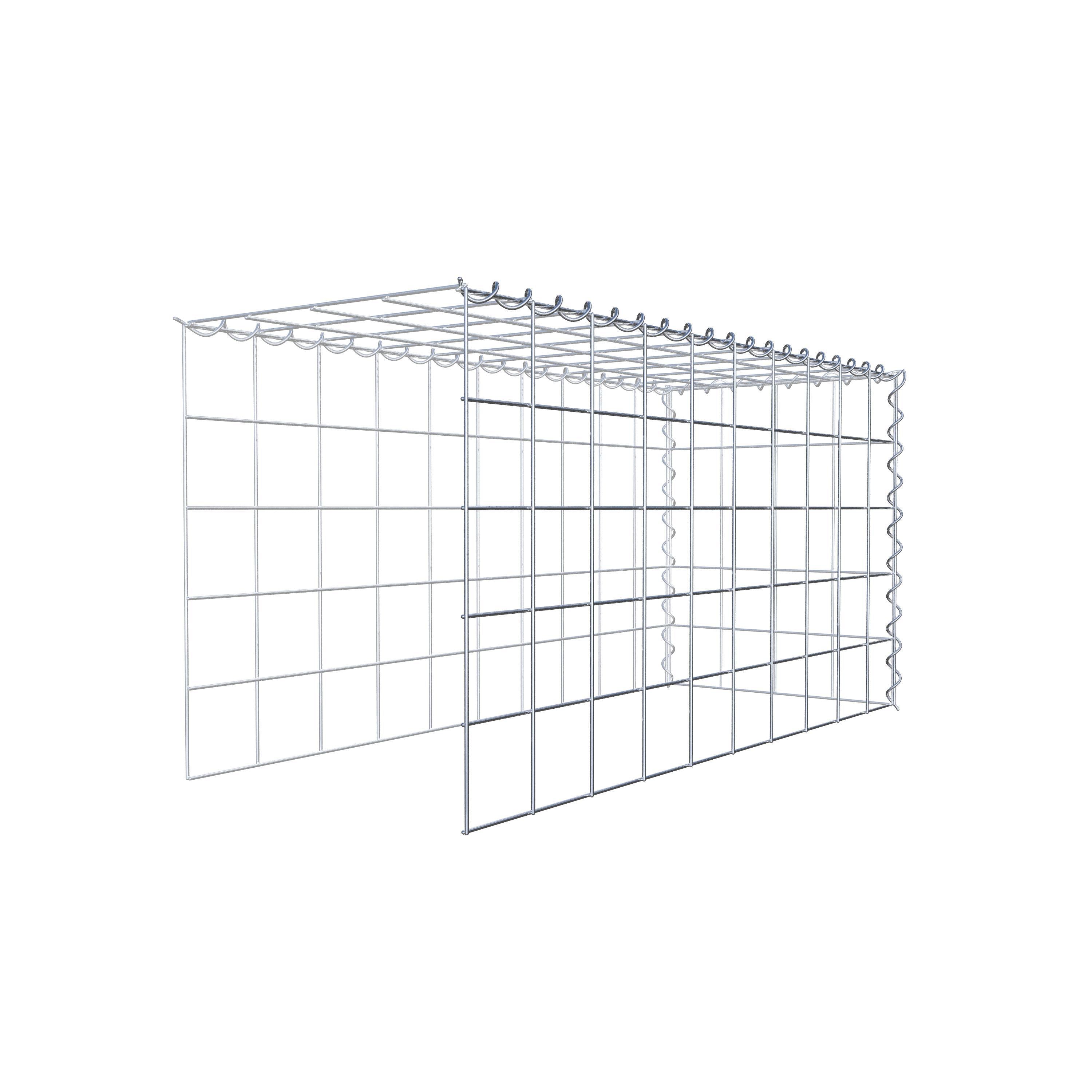 Gabião tipo 4 100 cm x 50 cm x 40 cm (C x A x P), malhagem 10 cm x 10 cm, espiral