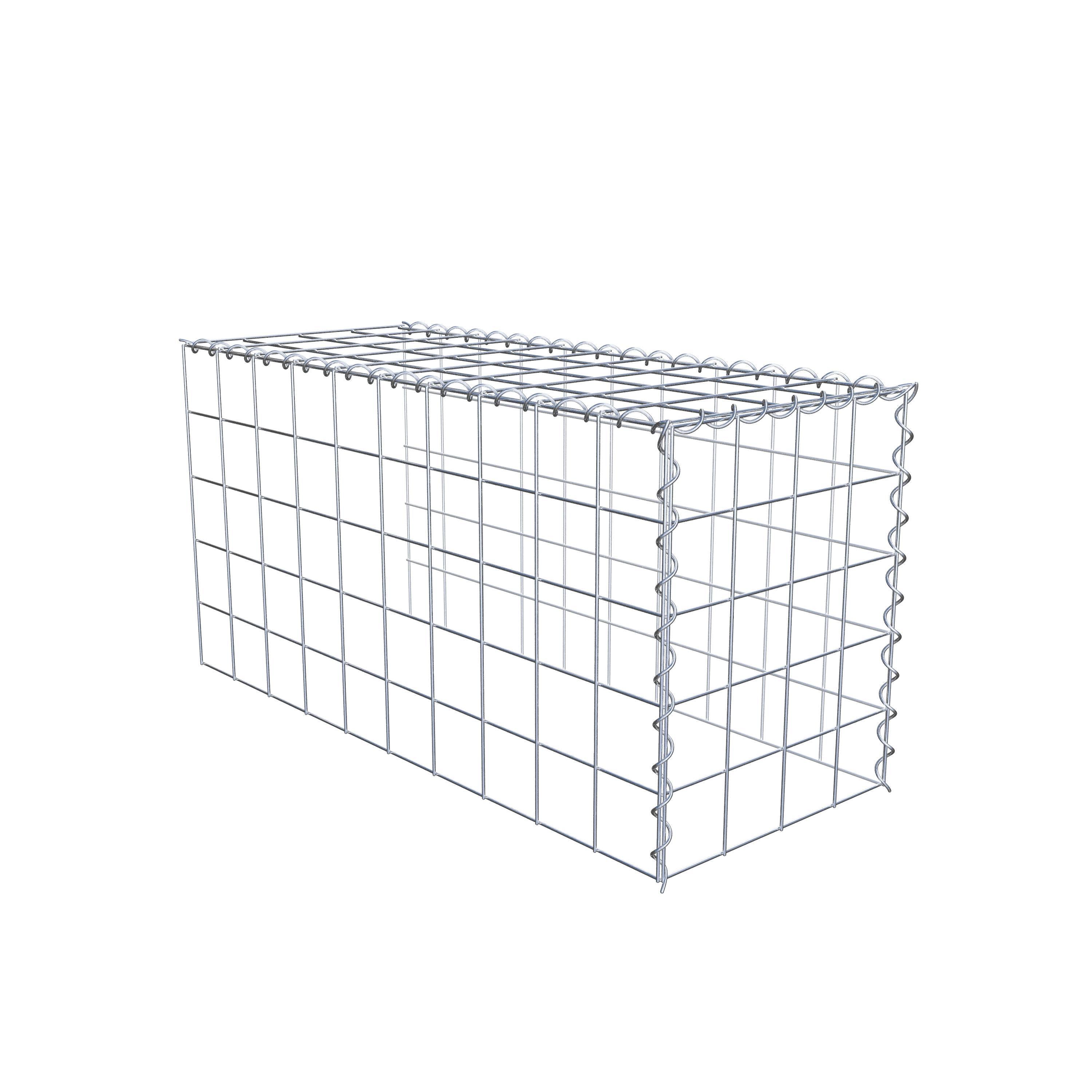 Gabião tipo 4 100 cm x 50 cm x 40 cm (C x A x P), malhagem 10 cm x 10 cm, espiral