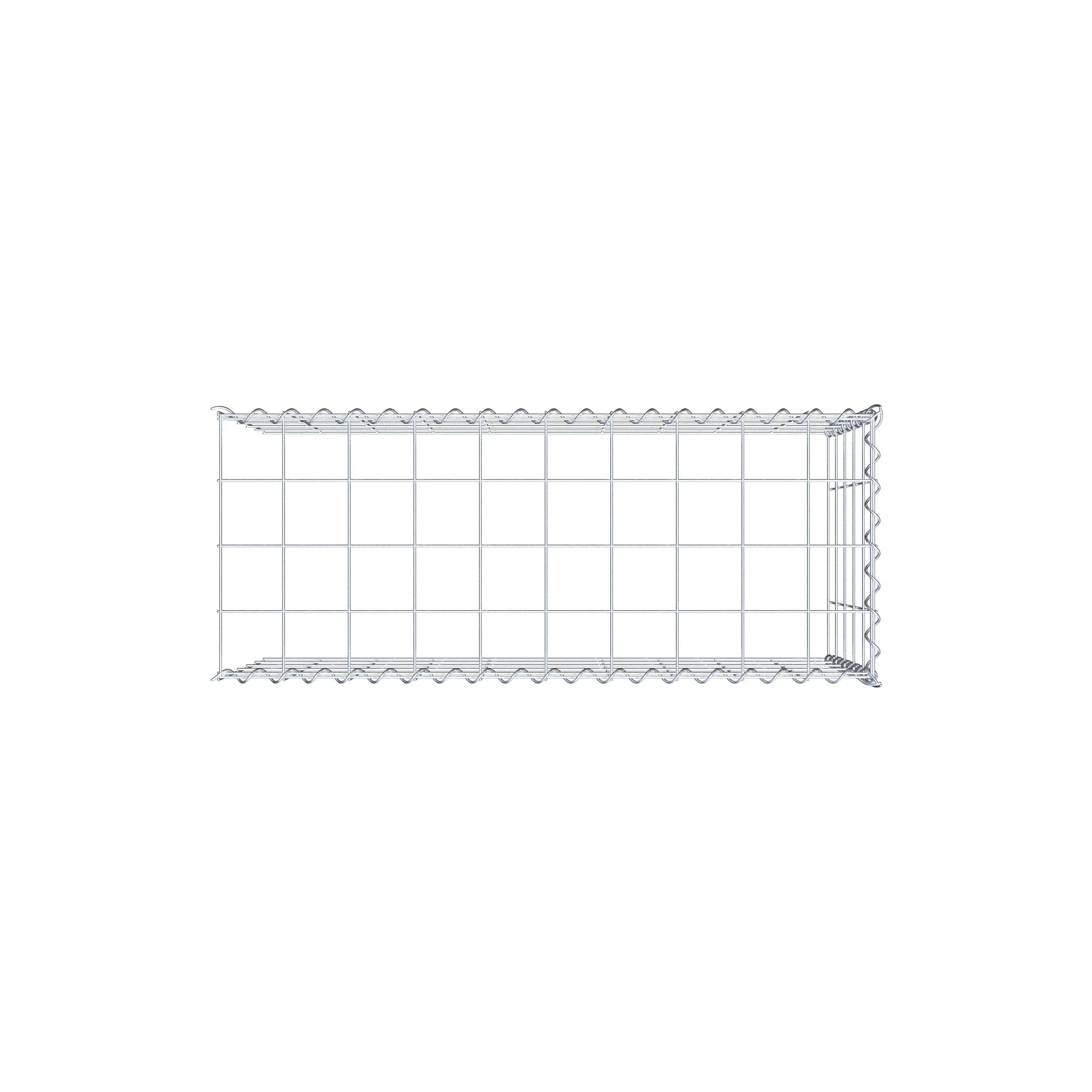 Gabião tipo 4 100 cm x 50 cm x 40 cm (C x A x P), malhagem 10 cm x 10 cm, espiral