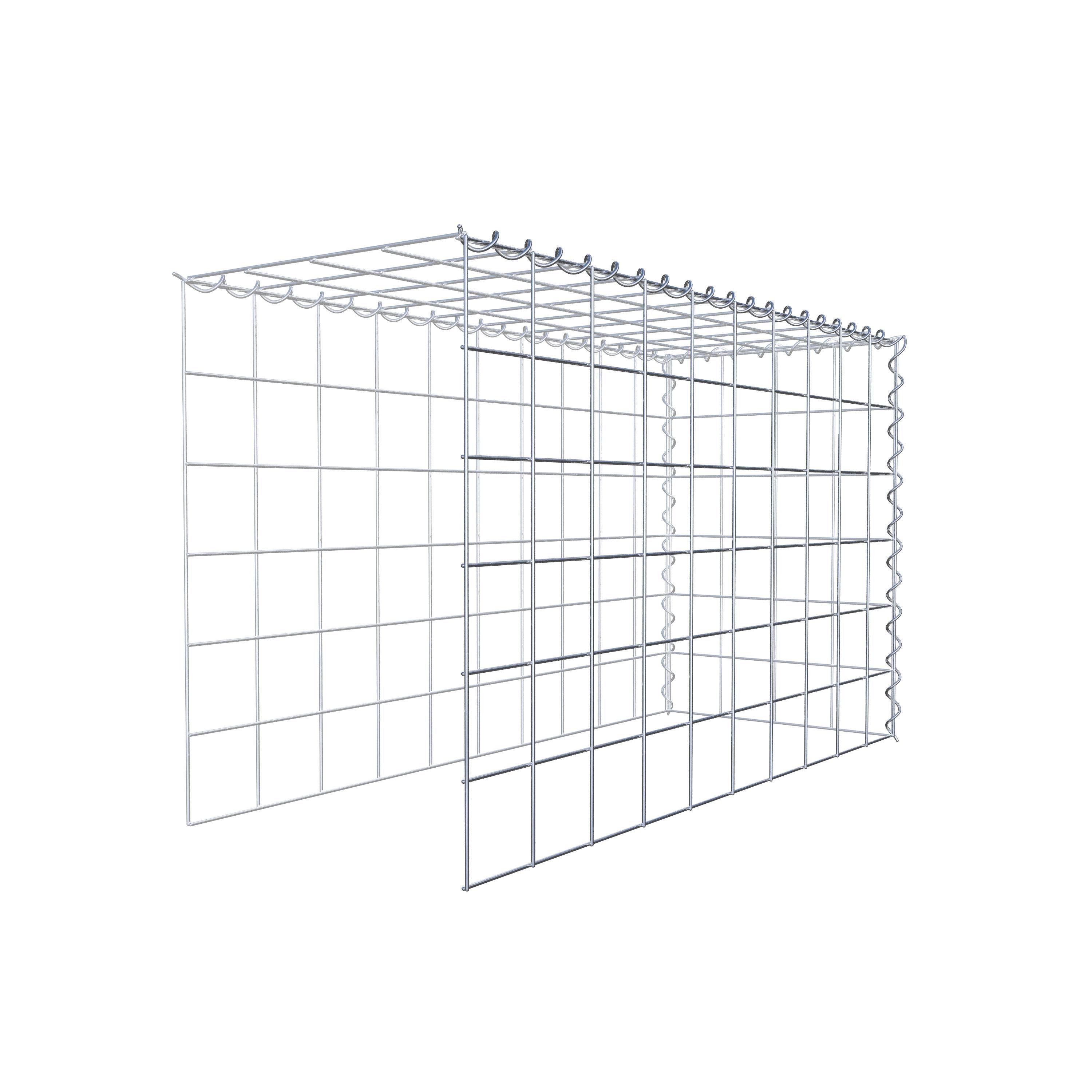 Gabião tipo 4 100 cm x 60 cm x 40 cm (C x A x P), malhagem 10 cm x 10 cm, espiral