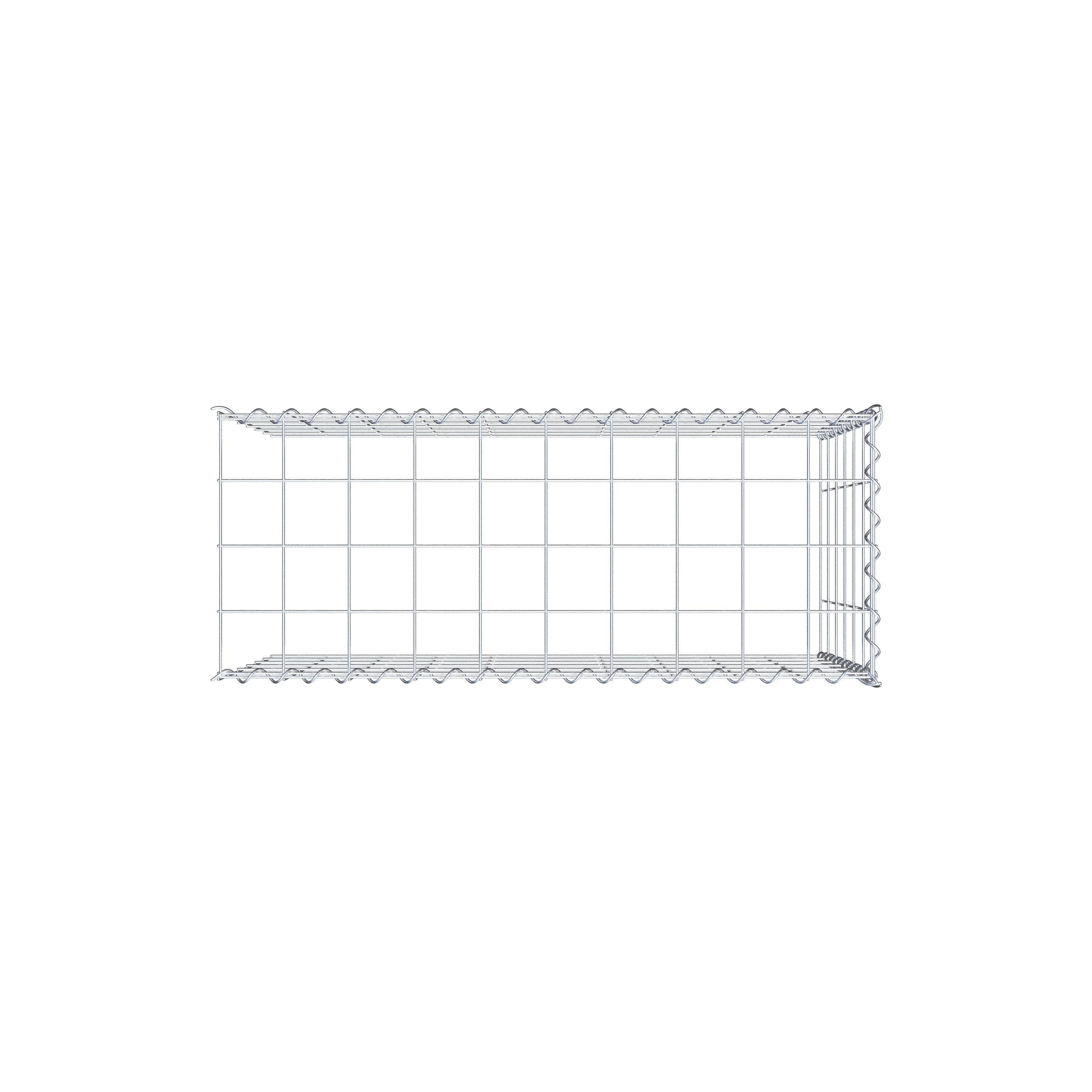 Gabião tipo 4 100 cm x 60 cm x 40 cm (C x A x P), malhagem 10 cm x 10 cm, espiral