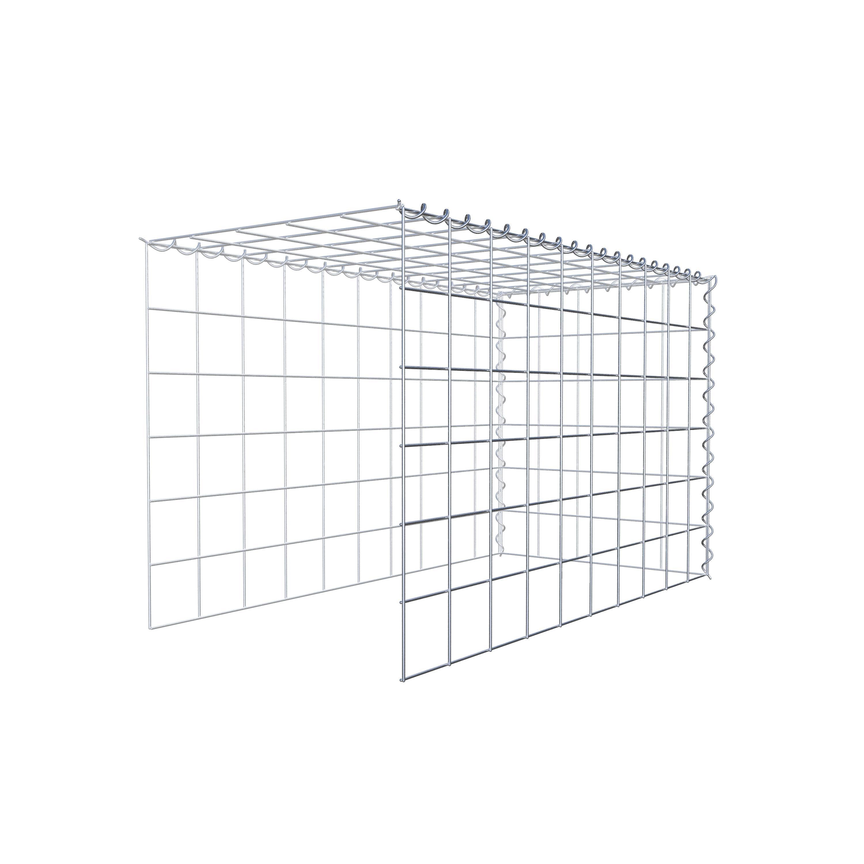 Gabion rapporté type 4 100 cm x 60 cm x 50 cm (L x H x P), mailles 10 cm x 10 cm, spirale