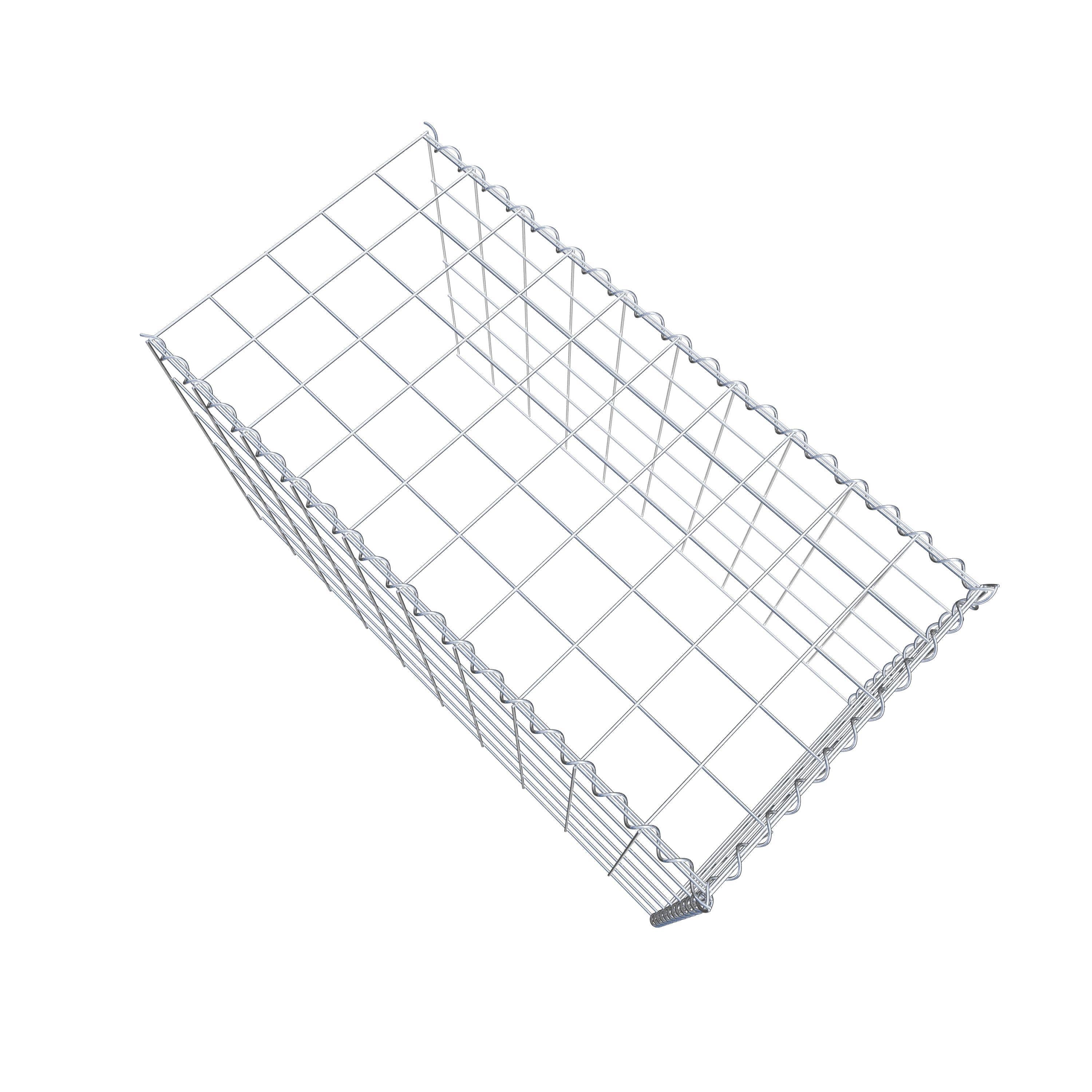 Gabion rapporté type 4 100 cm x 60 cm x 50 cm (L x H x P), mailles 10 cm x 10 cm, spirale