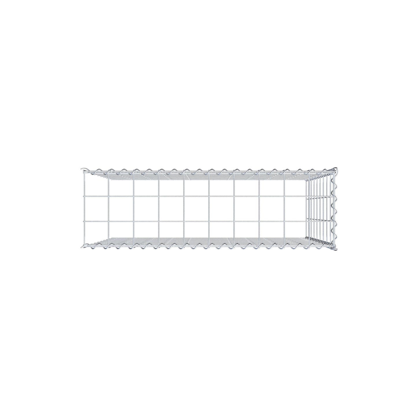 Grown-on gabion type 4 100 cm x 90 cm x 30 cm (L x H x D), mesh size 10 cm x 10 cm, spiral