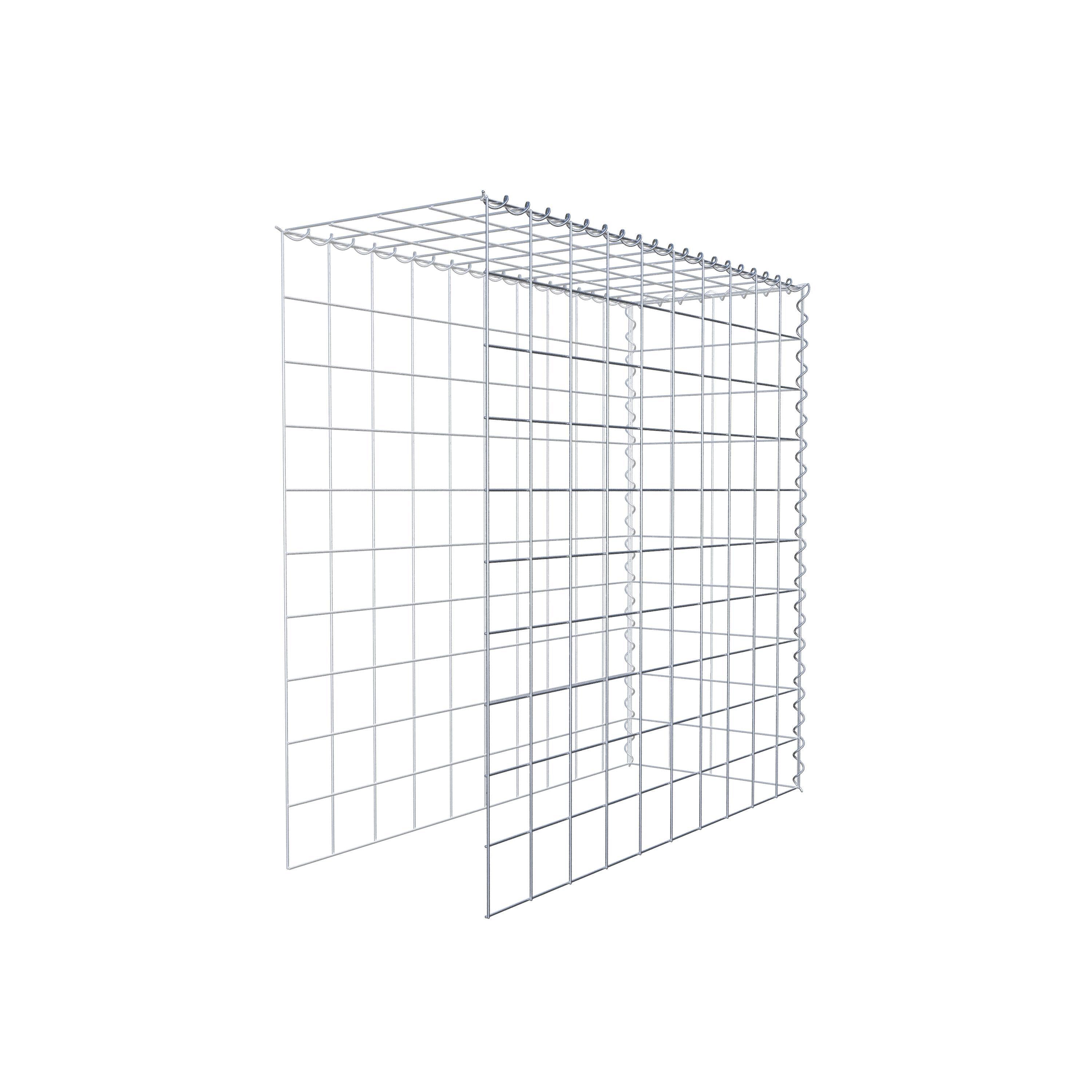 Gabion rapporté type 4 100 cm x 100 cm x 40 cm (L x H x P), mailles 10 cm x 10 cm, spirale
