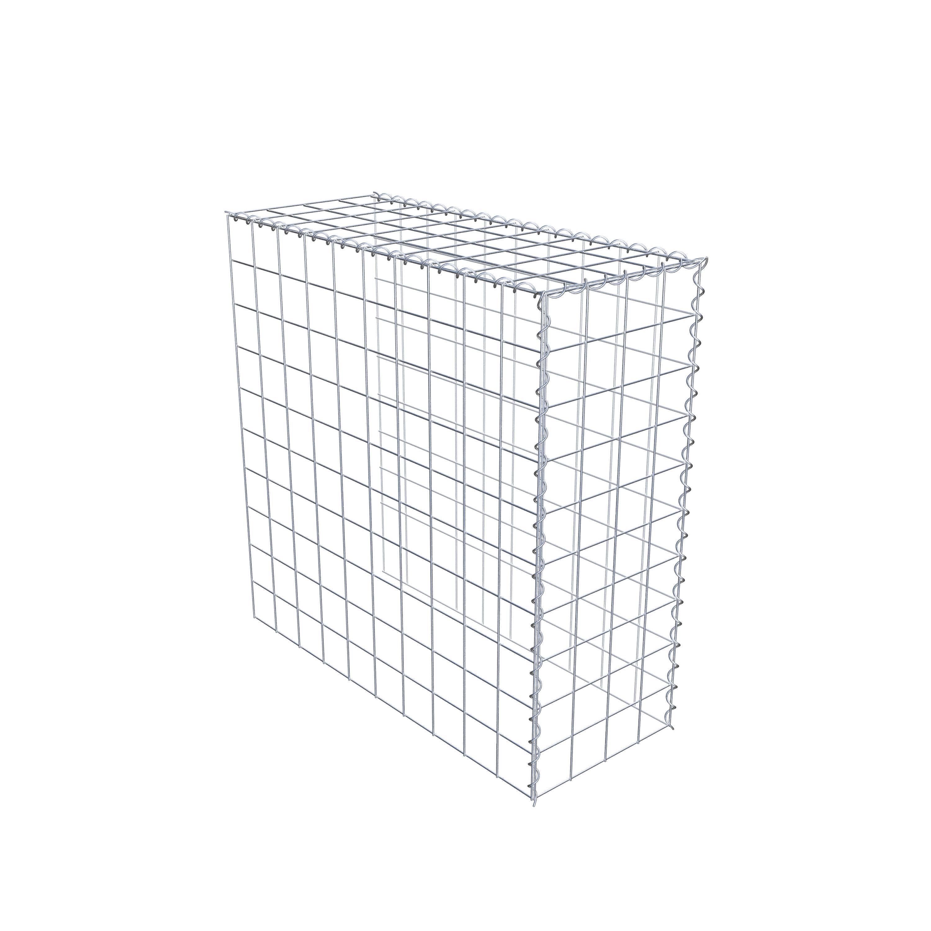 Gabion rapporté type 4 100 cm x 100 cm x 40 cm (L x H x P), mailles 10 cm x 10 cm, spirale