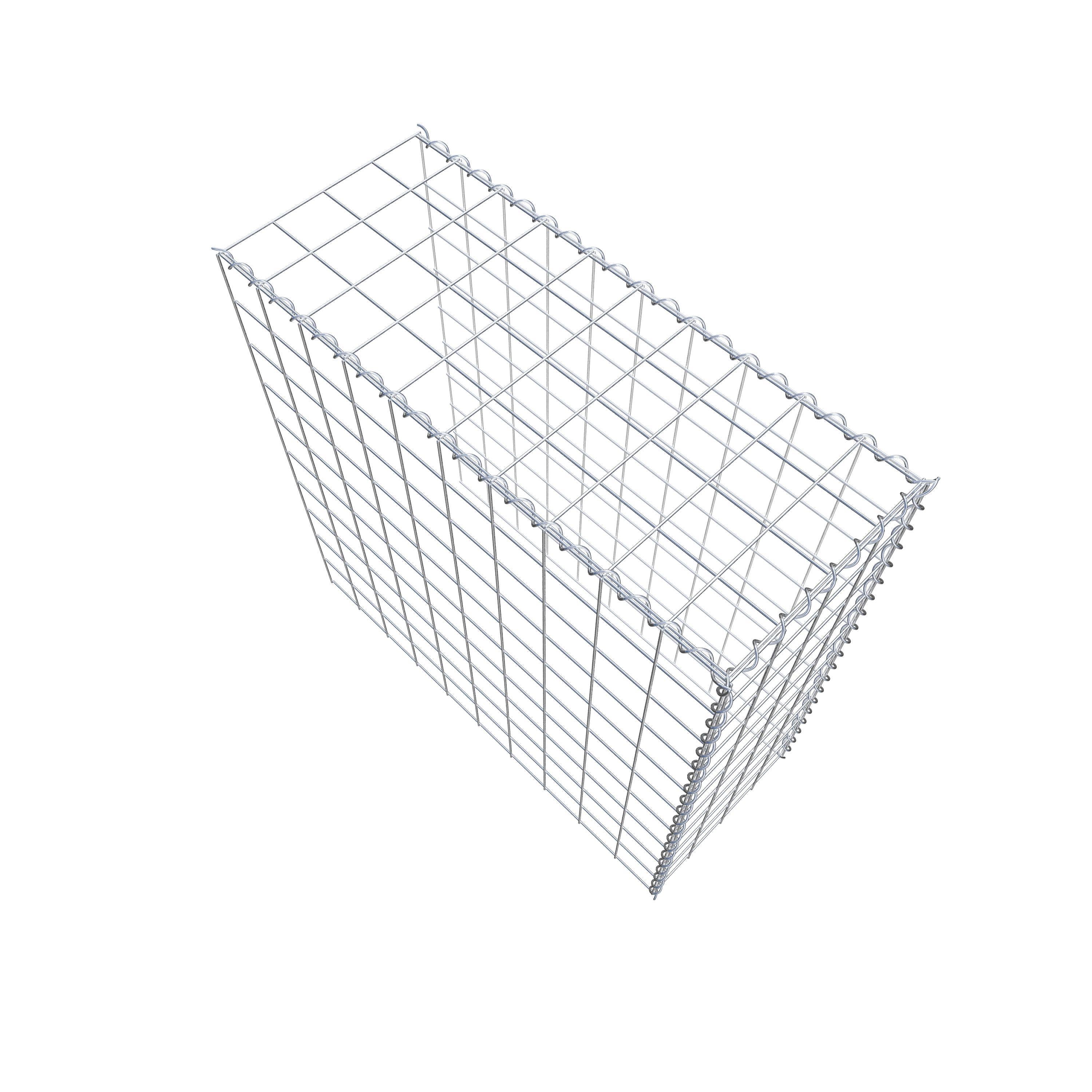 Gabion rapporté type 4 100 cm x 100 cm x 40 cm (L x H x P), mailles 10 cm x 10 cm, spirale