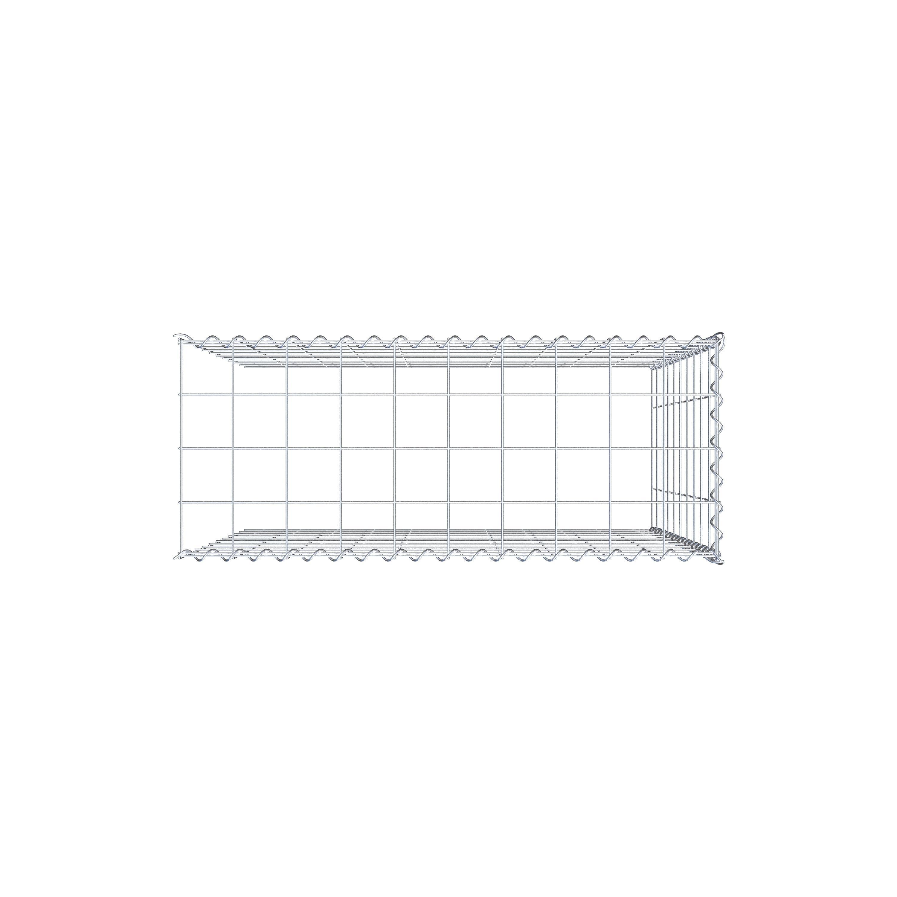 Gabion rapporté type 4 100 cm x 100 cm x 40 cm (L x H x P), mailles 10 cm x 10 cm, spirale