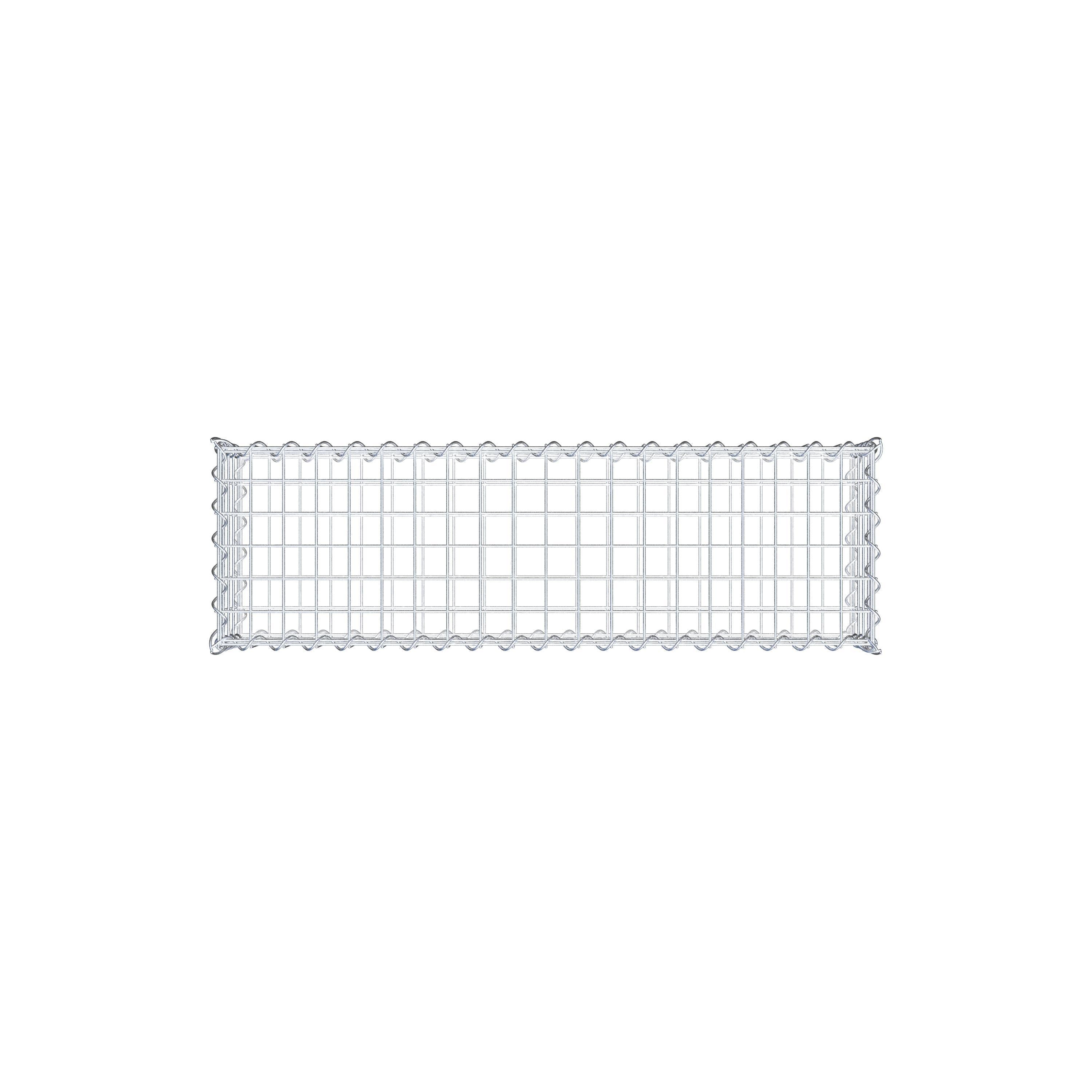 Gavión 100 cm x 20 cm x 30 cm (largo x alto x fondo), malla 5 cm x 5 cm, en espiral