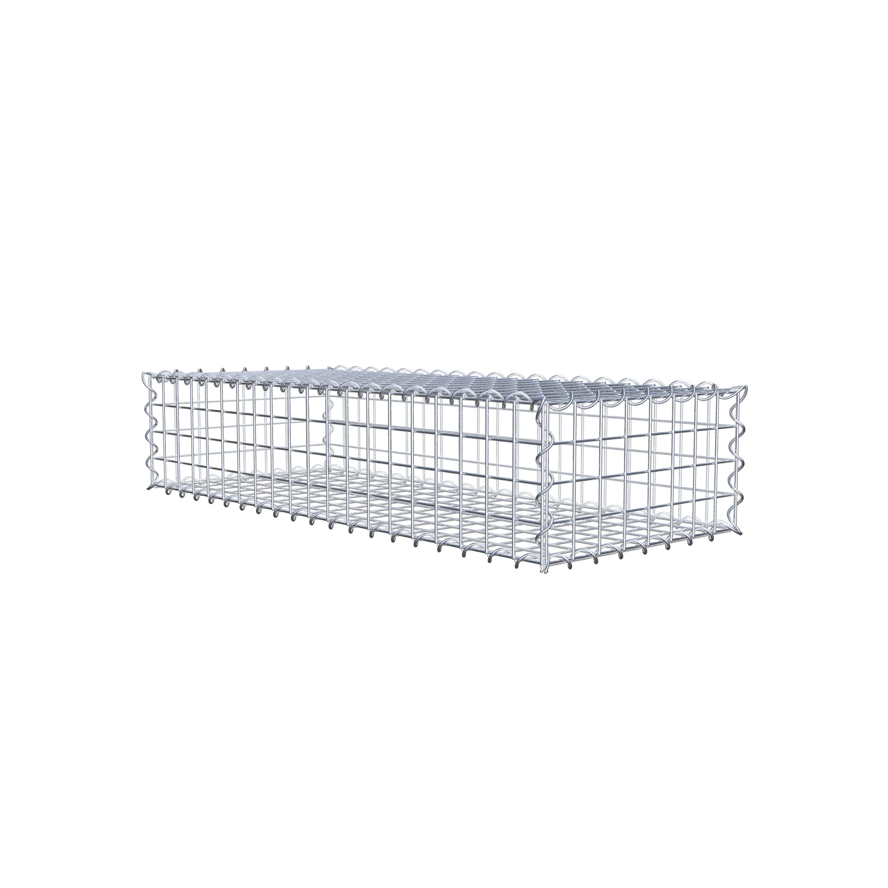Gabion 100 cm x 20 cm x 40 cm (L x H x P), mailles 5 cm x 5 cm, spirale