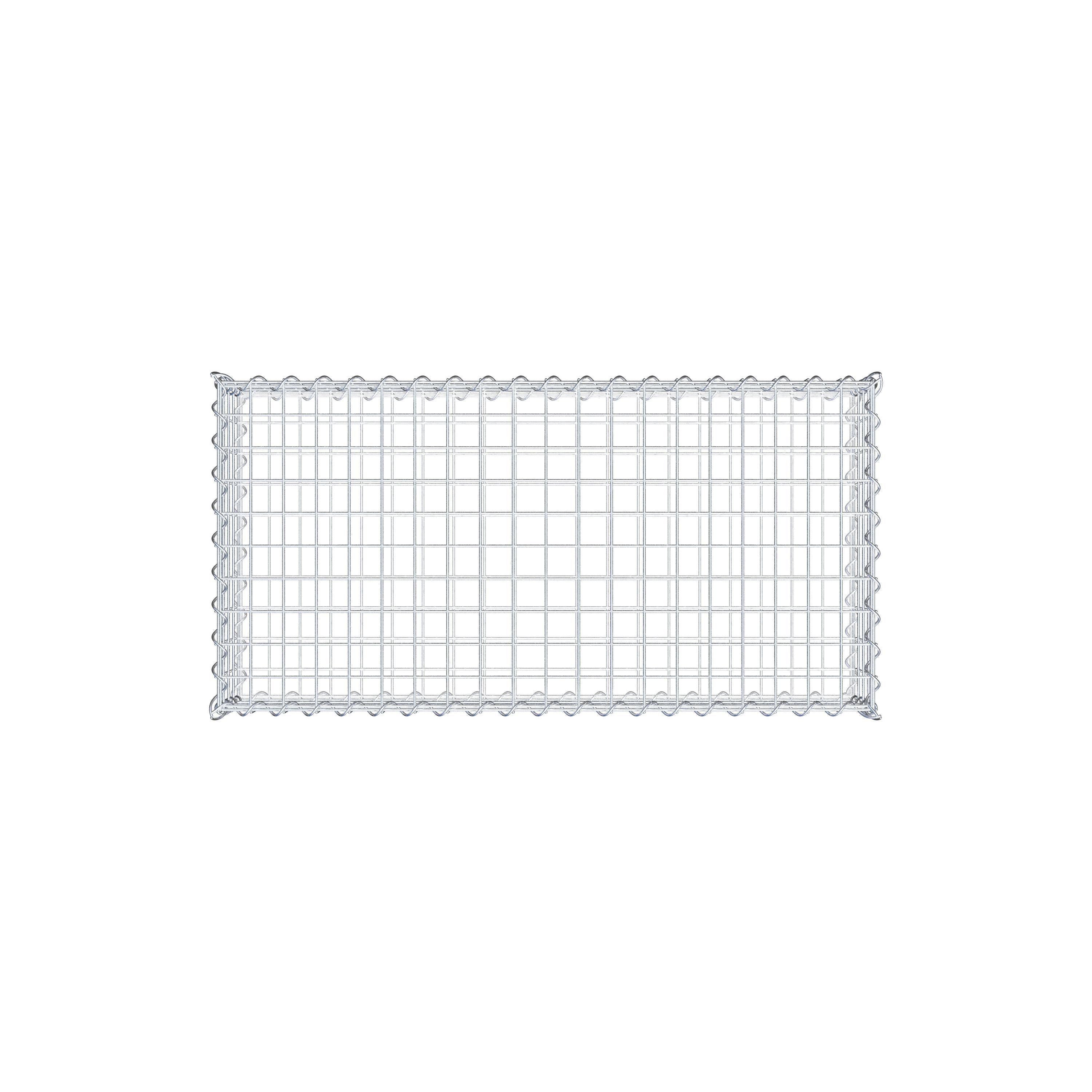 Gabion 100 cm x 20 cm x 50 cm (L x H x D), maskstorlek 5 cm x 5 cm, spiral