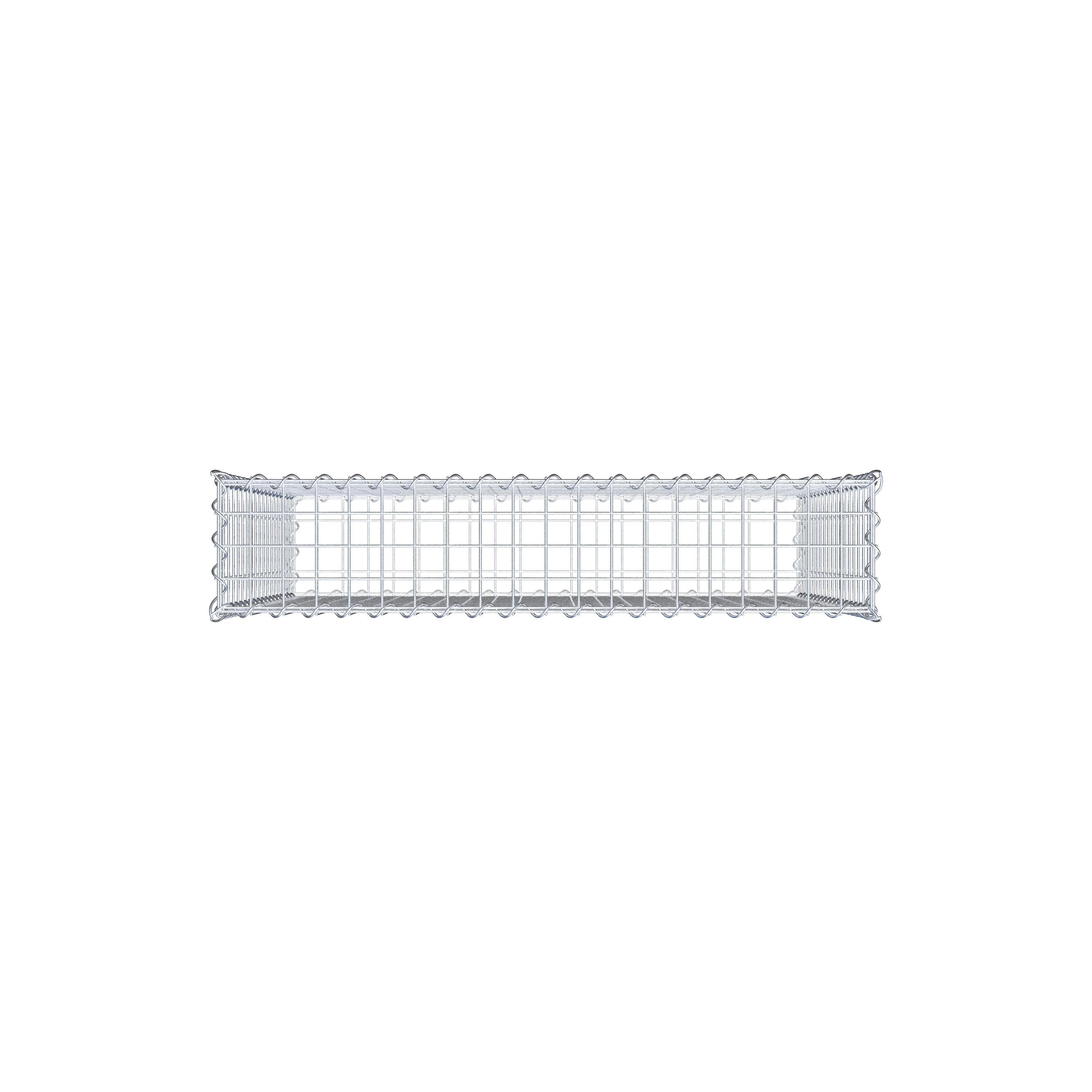 Gabion 100 cm x 90 cm x 20 cm (L x H x P), mailles 5 cm x 5 cm, spirale