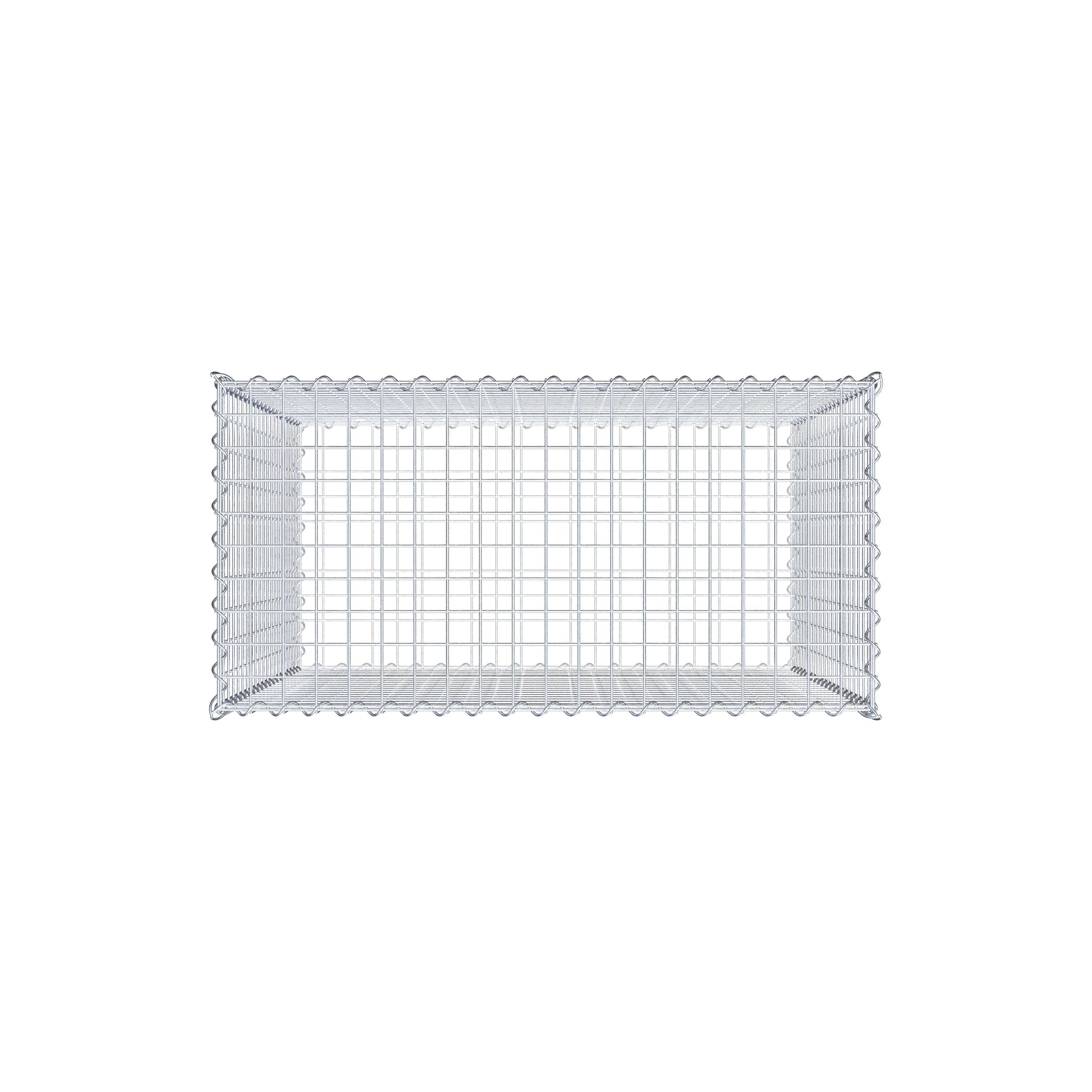 Gabbione 100 cm x 100 cm x 50 cm (L x H x P), maglia 5 cm x 5 cm, spirale
