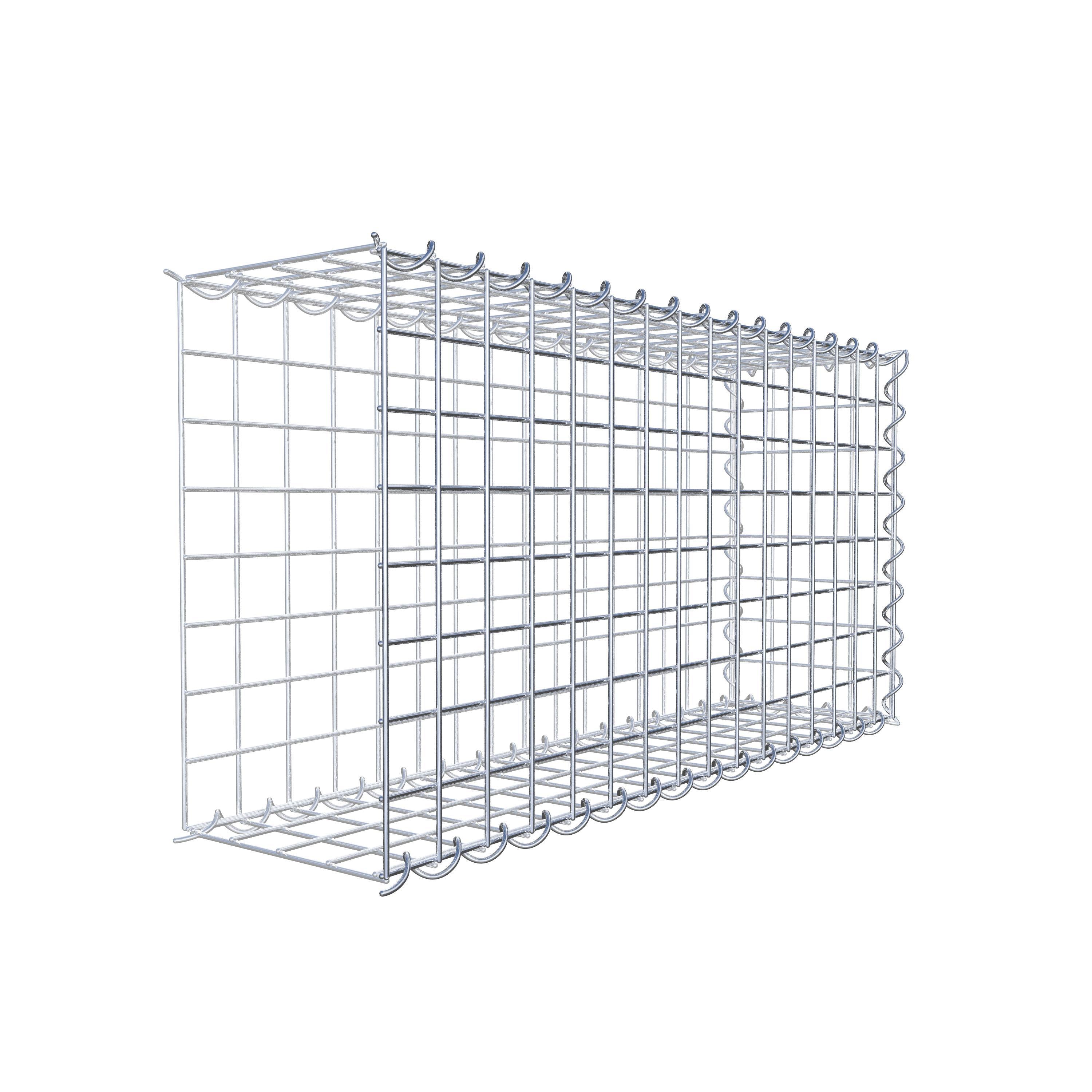 Add-on schanskorf type 2 80 cm x 40 cm x 20 cm (L x H x D), maaswijdte 5 cm x 5 cm, spiraalvormig