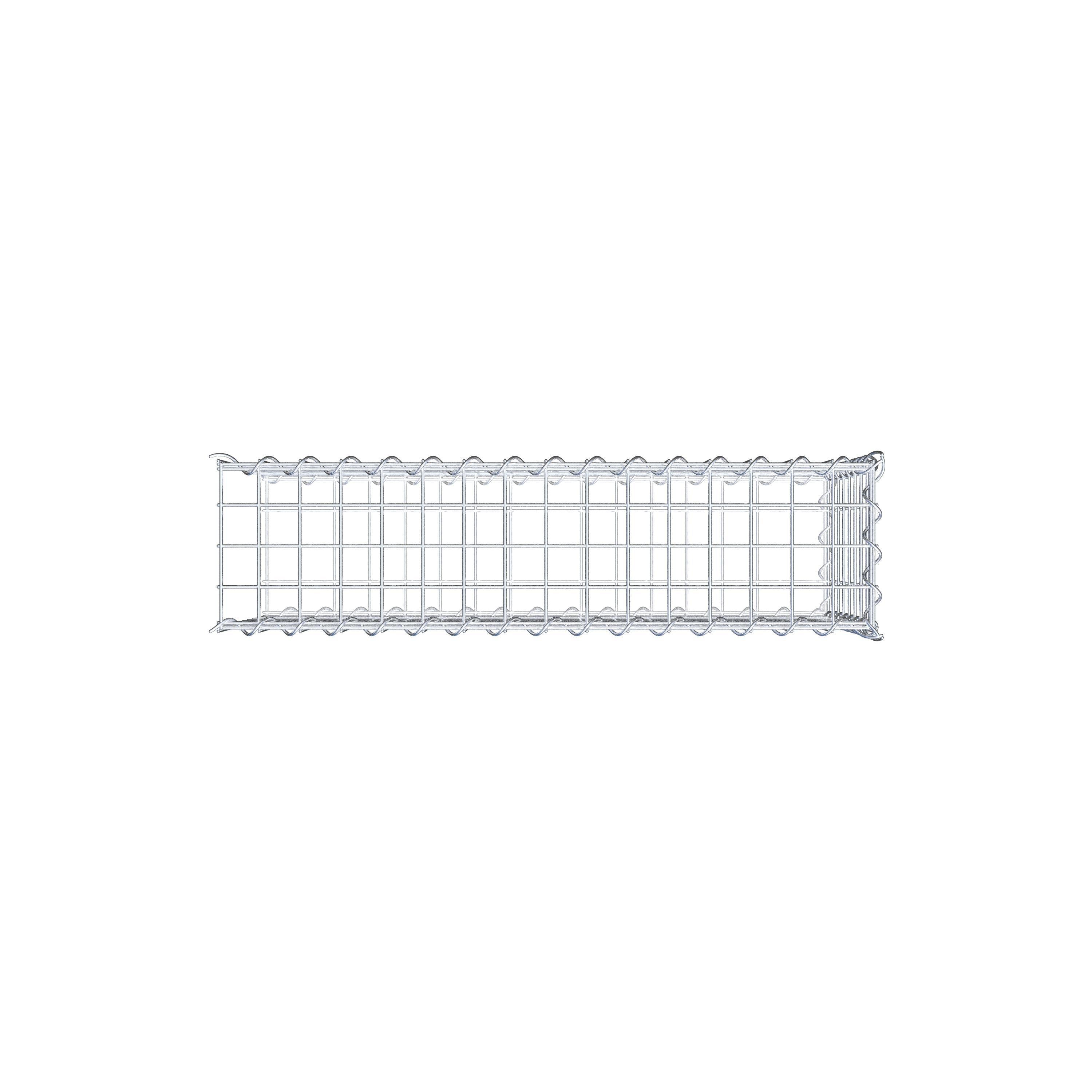 Add-on schanskorf type 2 80 cm x 40 cm x 20 cm (L x H x D), maaswijdte 5 cm x 5 cm, spiraalvormig