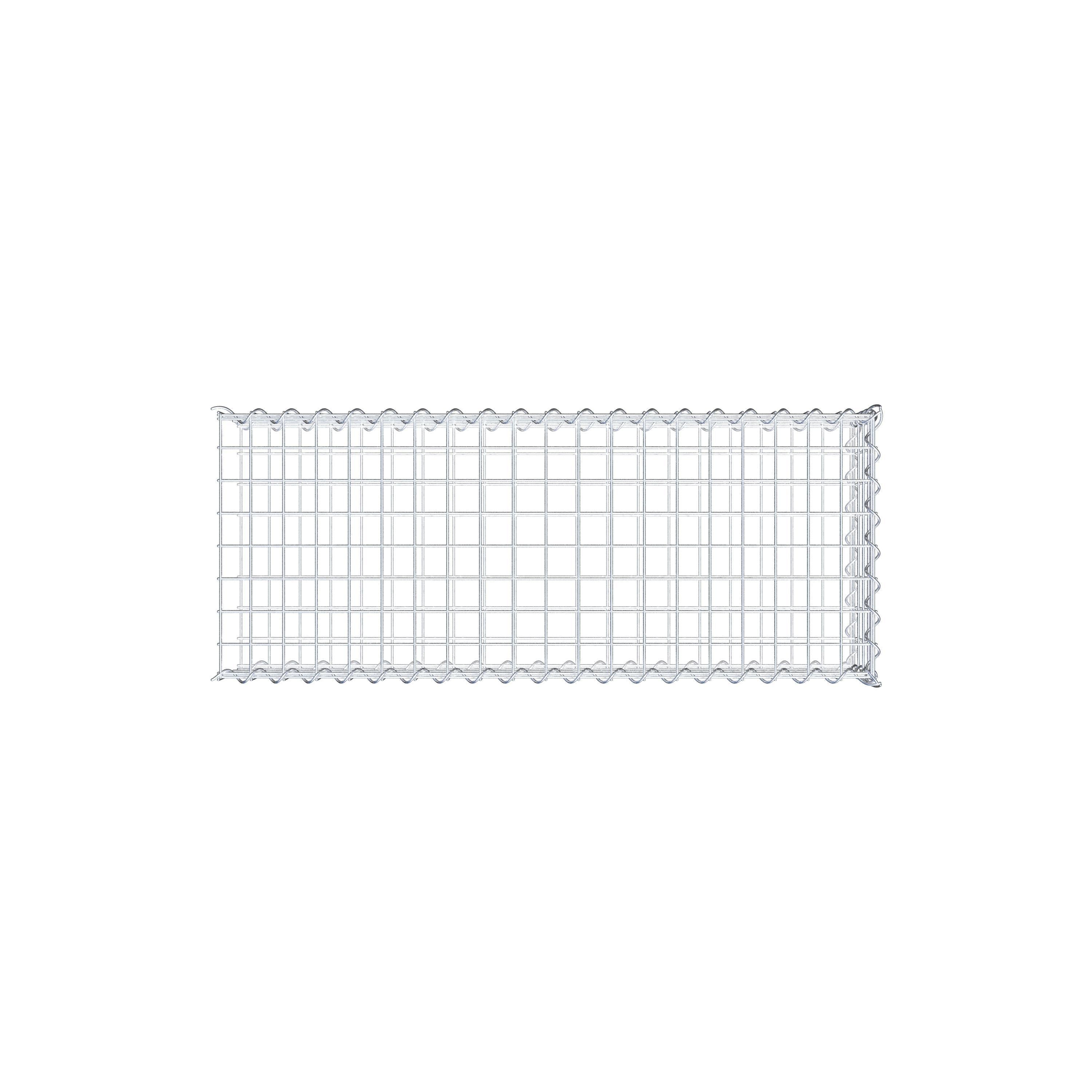 Gabion rapporté type 2 100 cm x 20 cm x 40 cm (L x H x P), mailles 5 cm x 5 cm, spirale