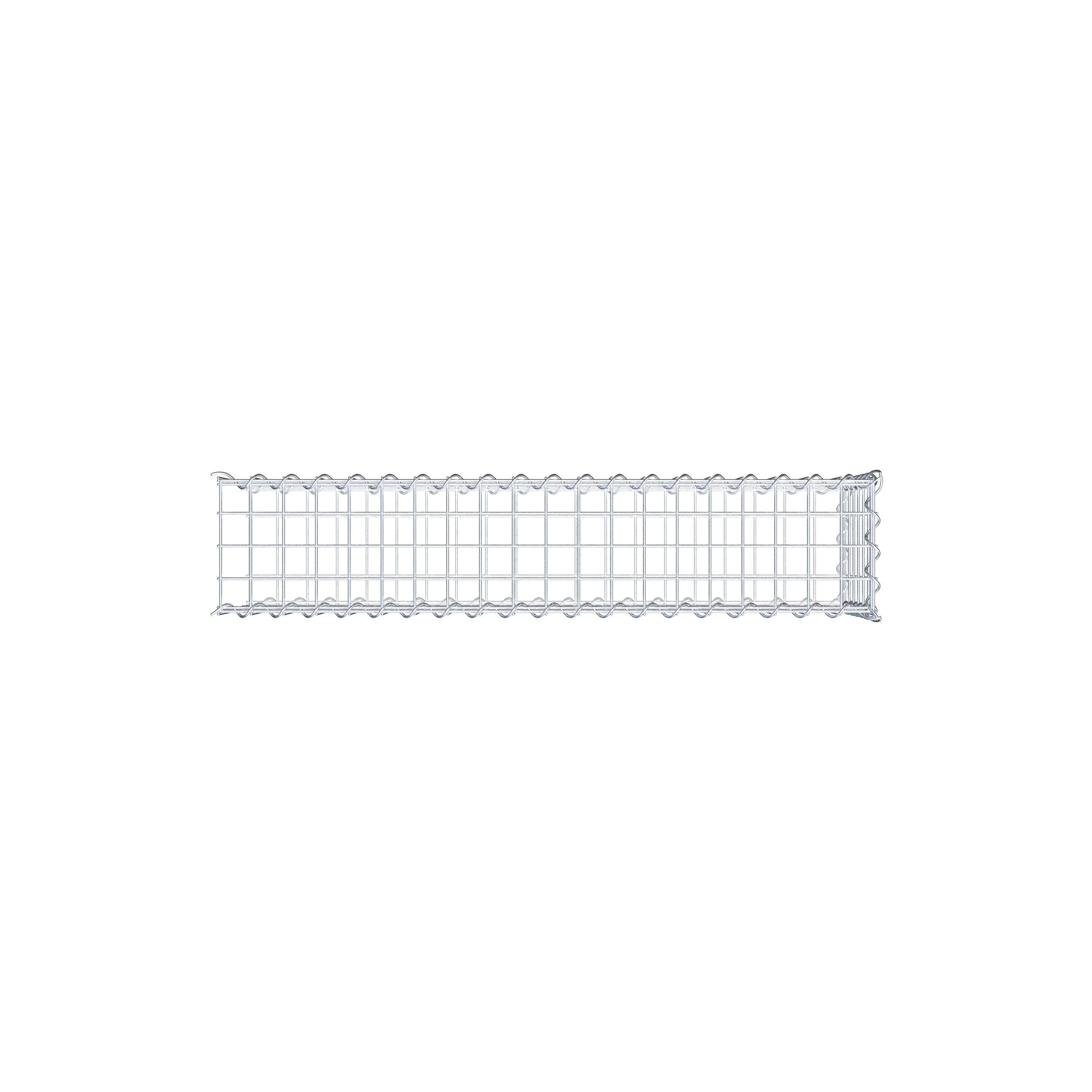 Gabion rapporté type 2 100 cm x 30 cm x 20 cm (L x H x P), mailles 5 cm x 5 cm, spirale