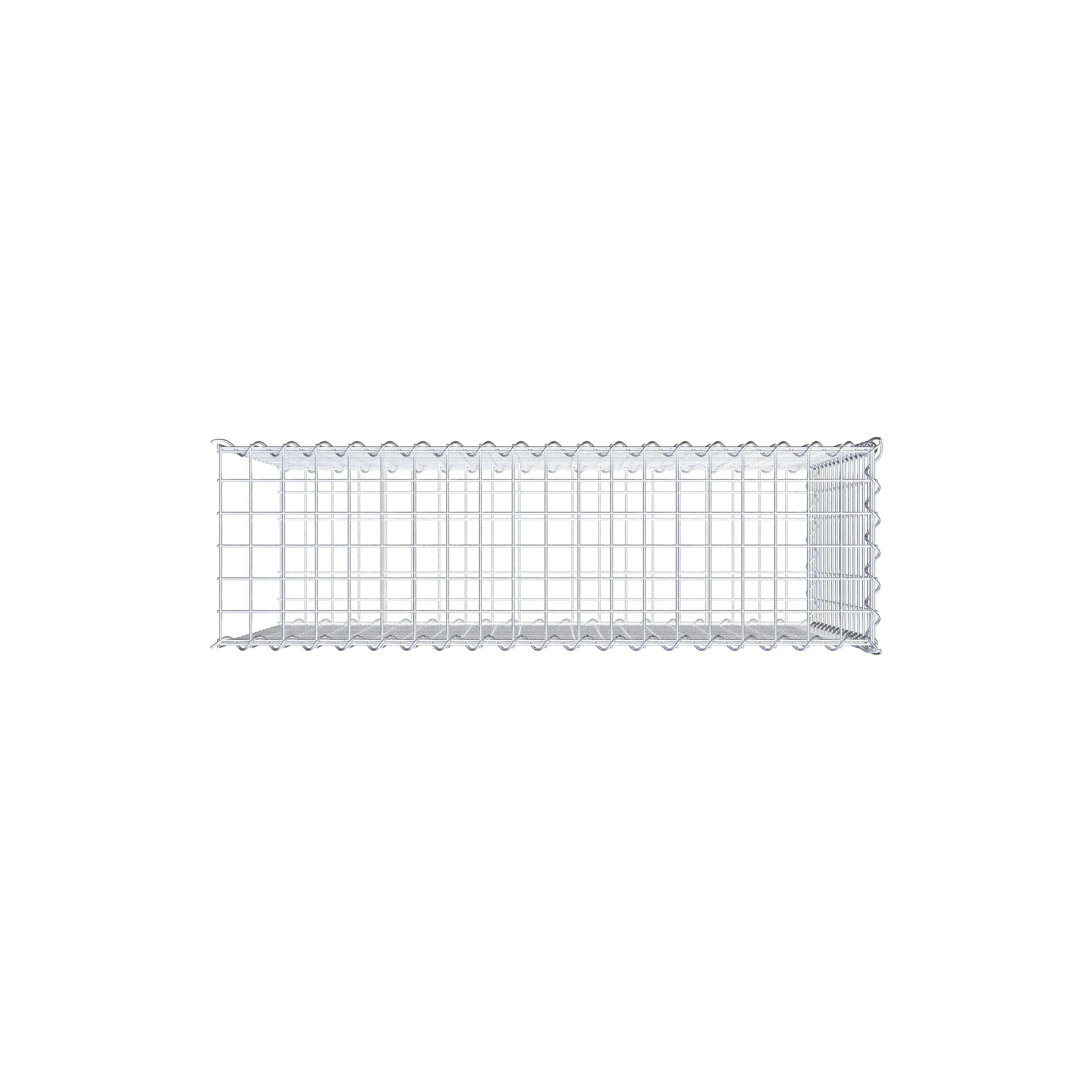 Gabion rapporté type 2 100 cm x 70 cm x 30 cm (L x H x P), mailles 5 cm x 5 cm, spirale