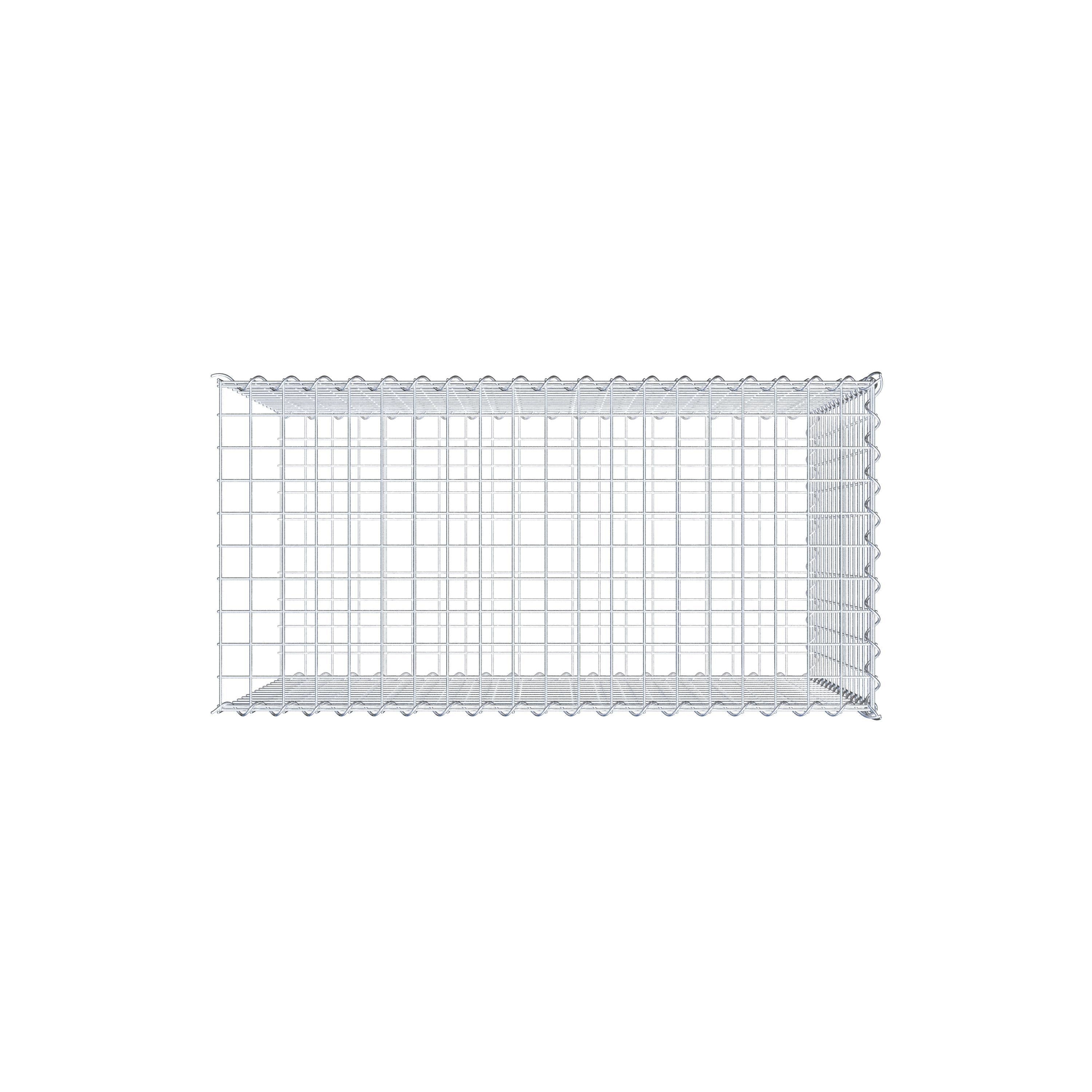 Add-on schanskorf type 2 100 cm x 70 cm x 50 cm (L x H x D), maaswijdte 5 cm x 5 cm, spiraalvormig