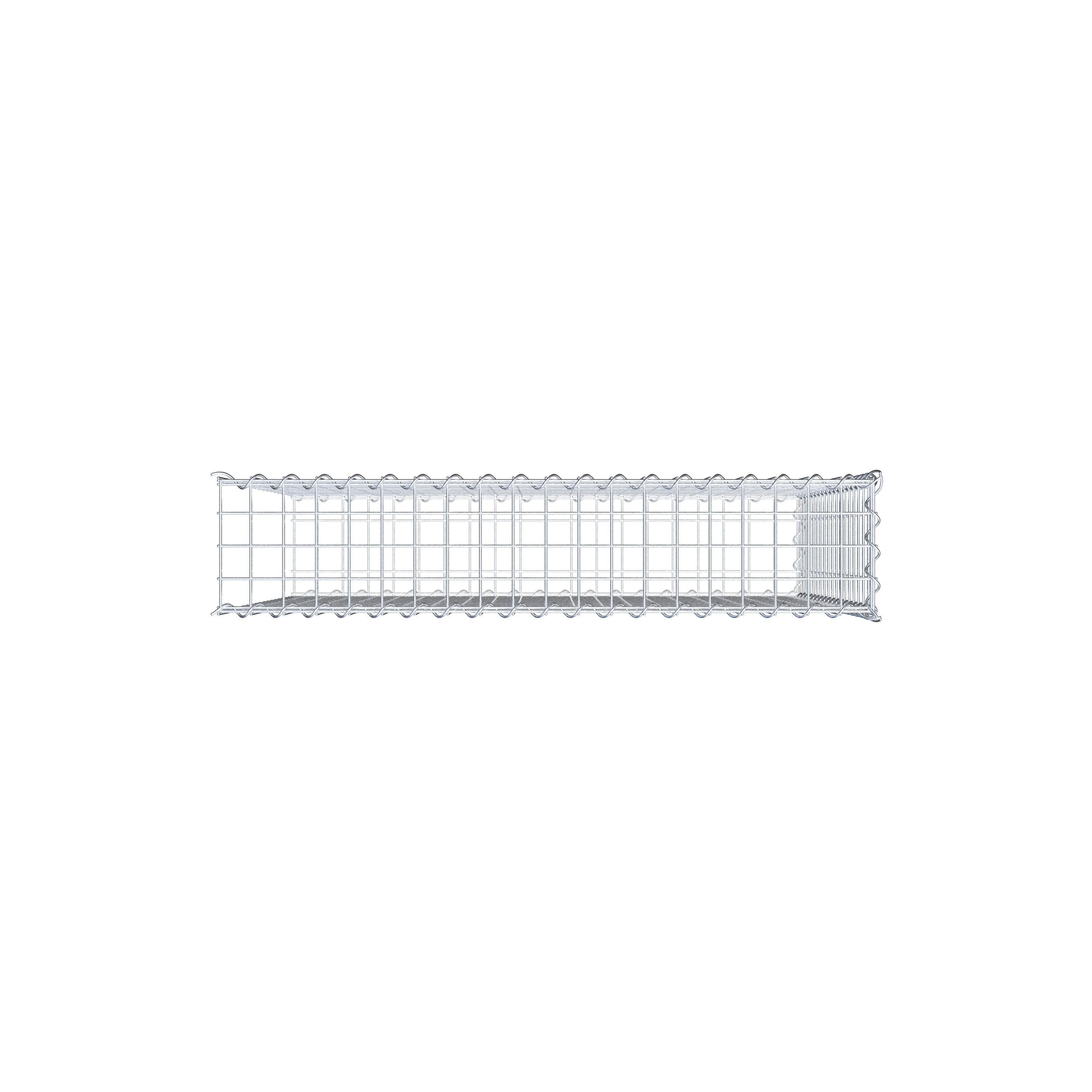 Add-on schanskorf type 2 100 cm x 90 cm x 20 cm (L x H x D), maaswijdte 5 cm x 5 cm, spiraalvormig