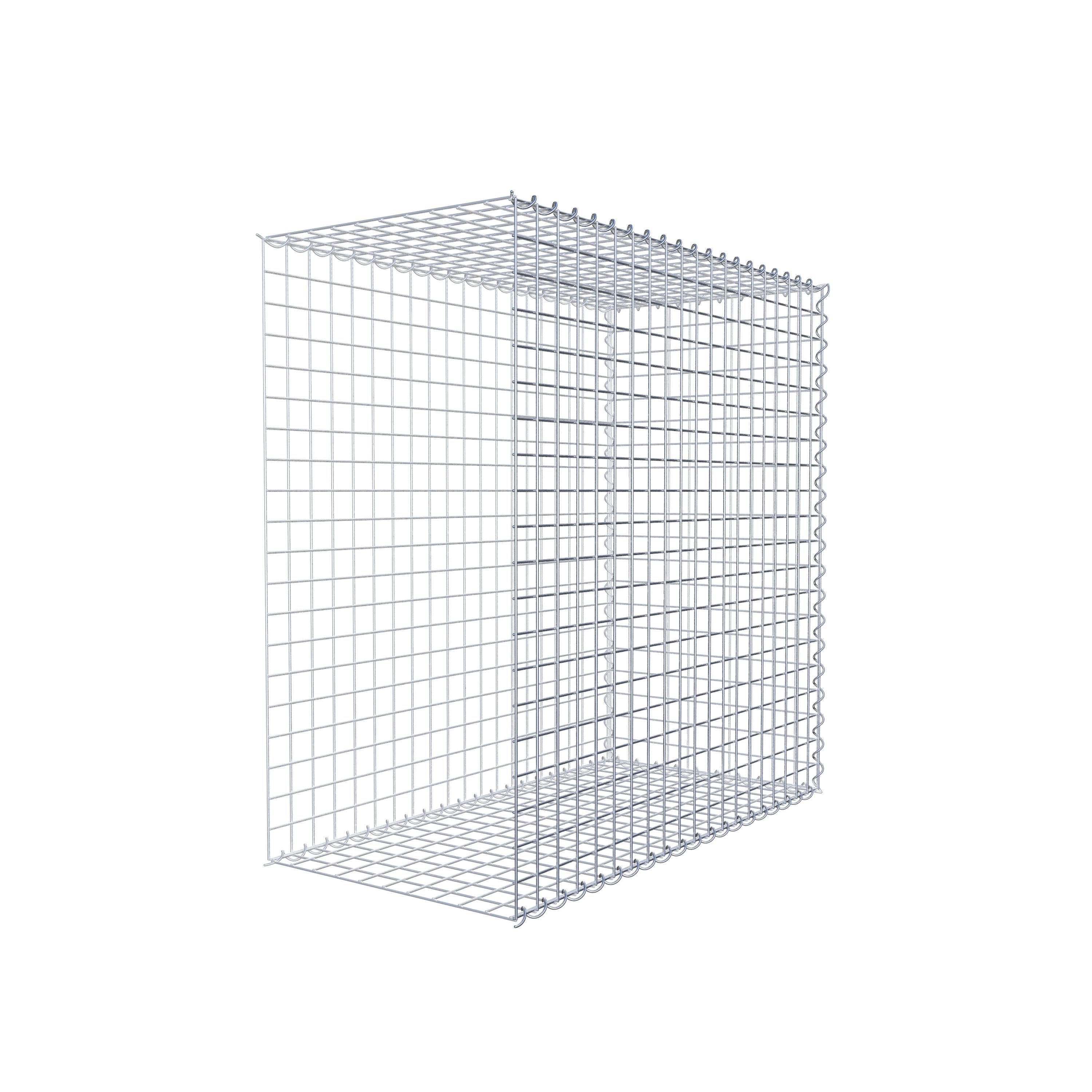 Gabion rapporté type 2 100 cm x 100 cm x 50 cm (L x H x P), mailles 5 cm x 5 cm, spirale
