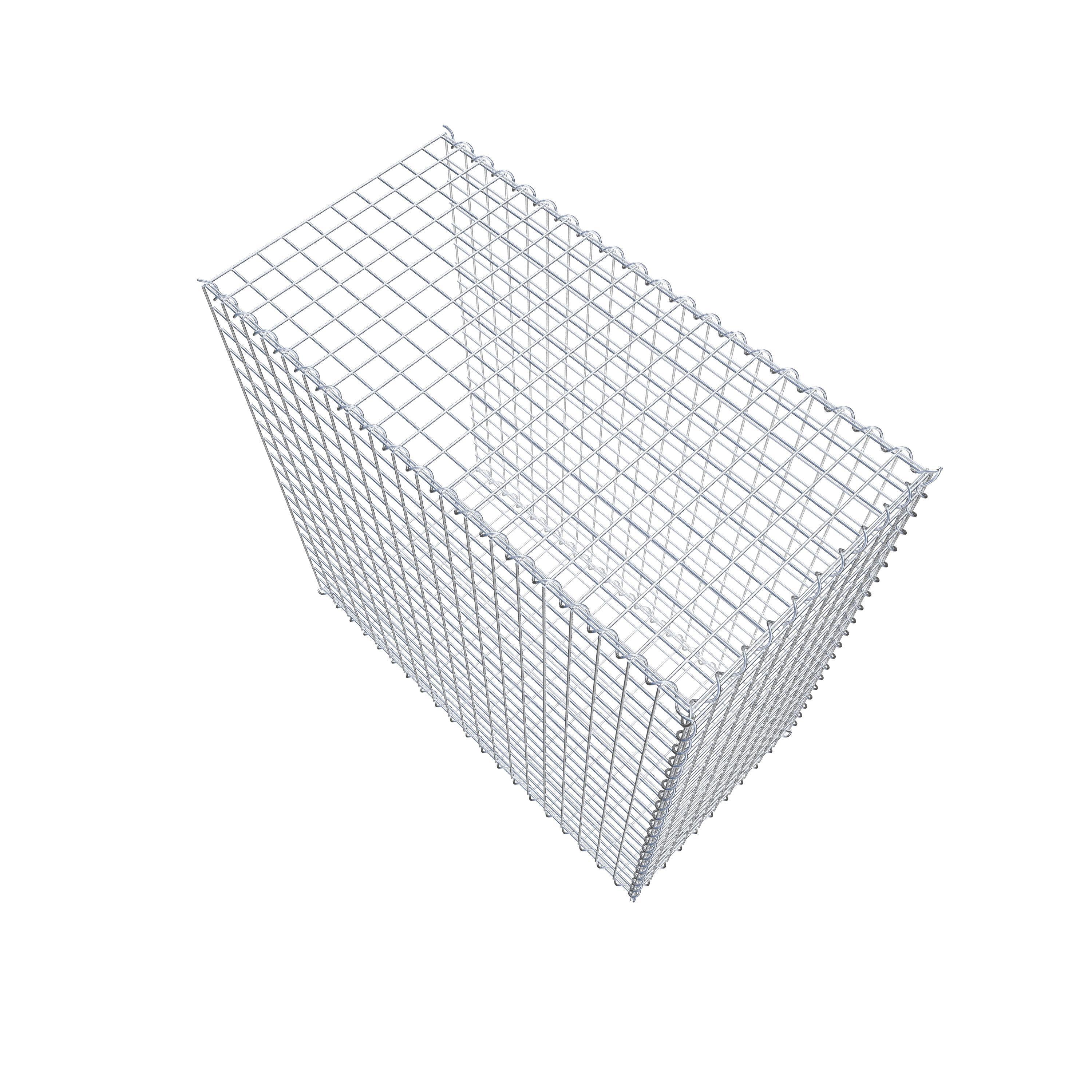 Gabion rapporté type 2 100 cm x 100 cm x 50 cm (L x H x P), mailles 5 cm x 5 cm, spirale