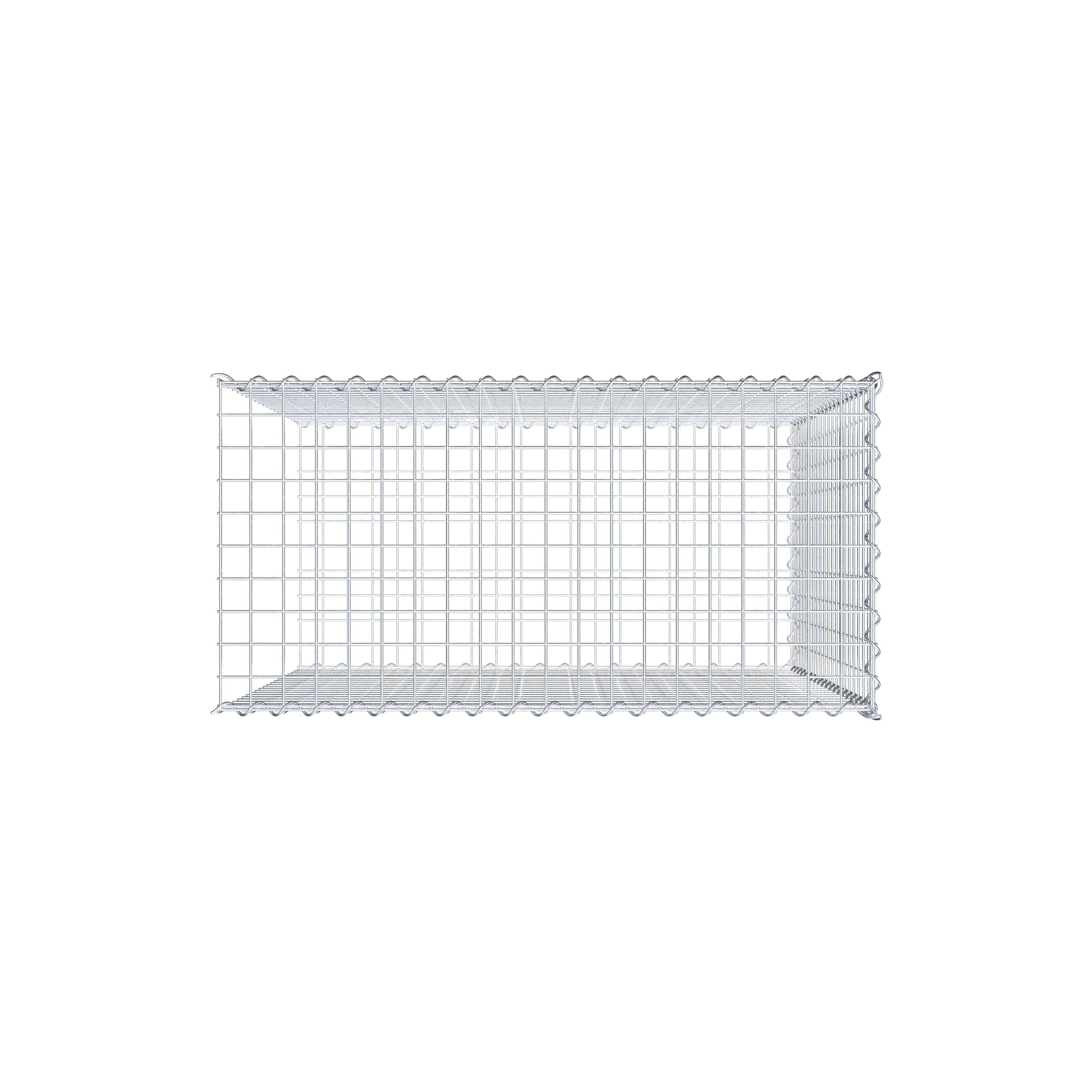 Gabion rapporté type 2 100 cm x 100 cm x 50 cm (L x H x P), mailles 5 cm x 5 cm, spirale