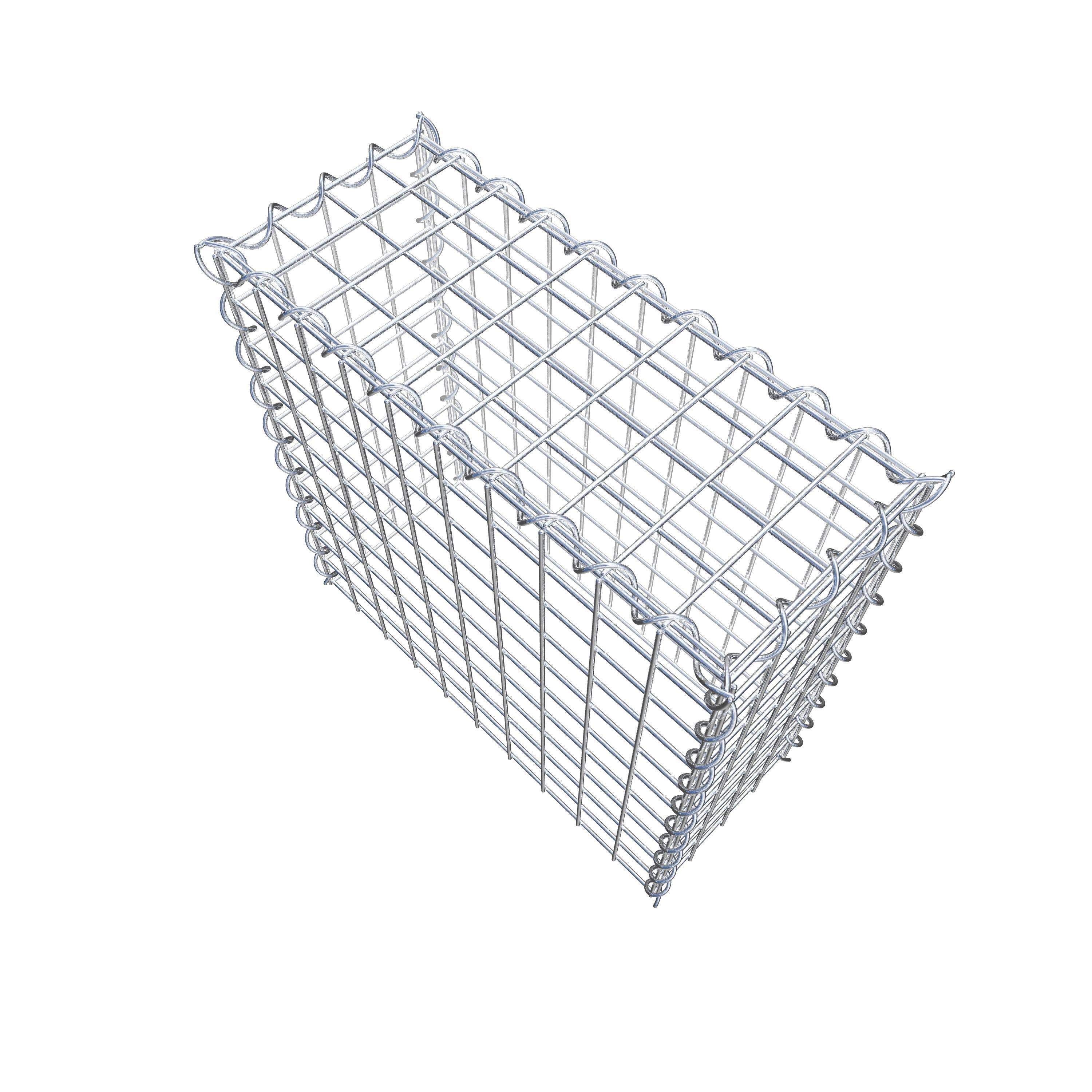 Gabion rapporté type 3 50 cm x 50 cm x 20 cm (L x H x P), mailles 5 cm x 5 cm, spirale